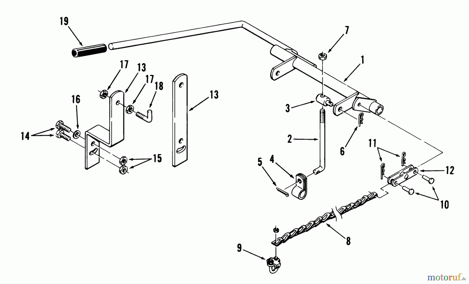 Toro Neu Accessories, Mower 86717 - Toro Mower Lift, 1978 PARTS LIST FOR TRANSPORT LIFT FACTORY ORDER NUMBER 8-6717