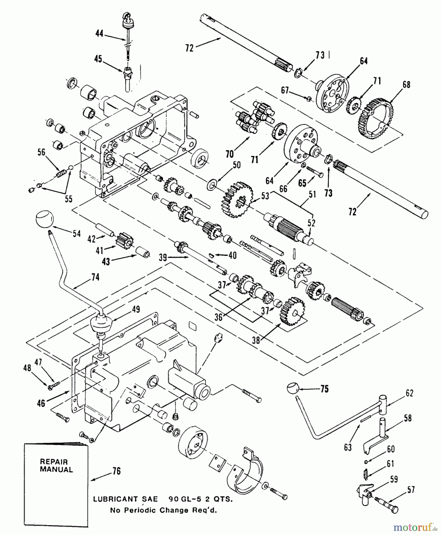 Toro Neu Mowers, Lawn & Garden Tractor Seite 2 R1-16O801 (316-8) - Toro 316-8 Garden Tractor, 1990 MECHANICAL TRANSMISSION-8-SPEED #2