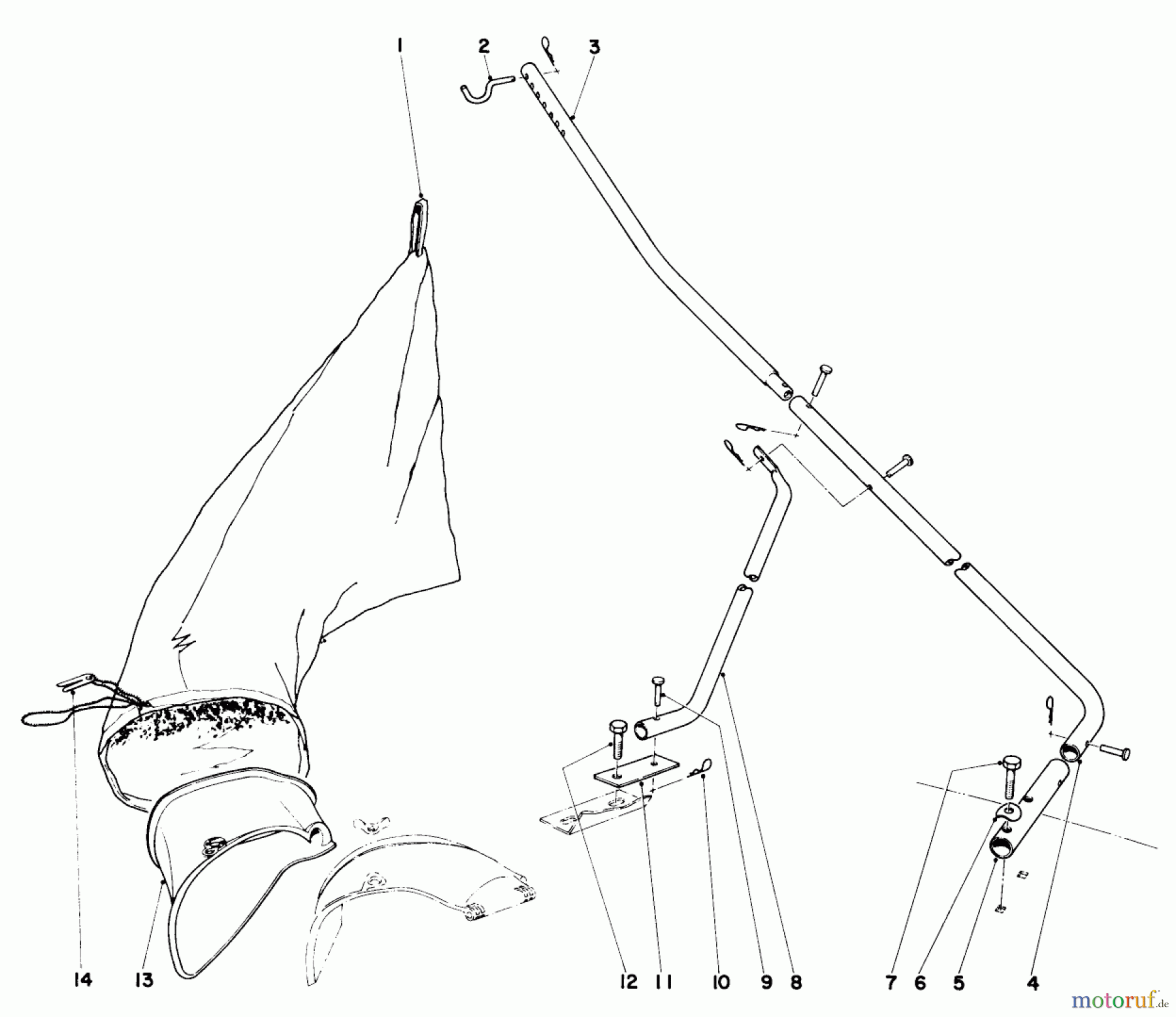 Toro Neu Accessories, Mower 87006 - Toro Bagger for 905 & 910 Tractor, 1968 (8000001-8999999) 25
