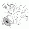 Toro E1-18OE01 (518-HE) - 518-HE Automatic Garden Tractor, 1988 Ersatzteile BLOWER HOUSING AND GOVERNOR