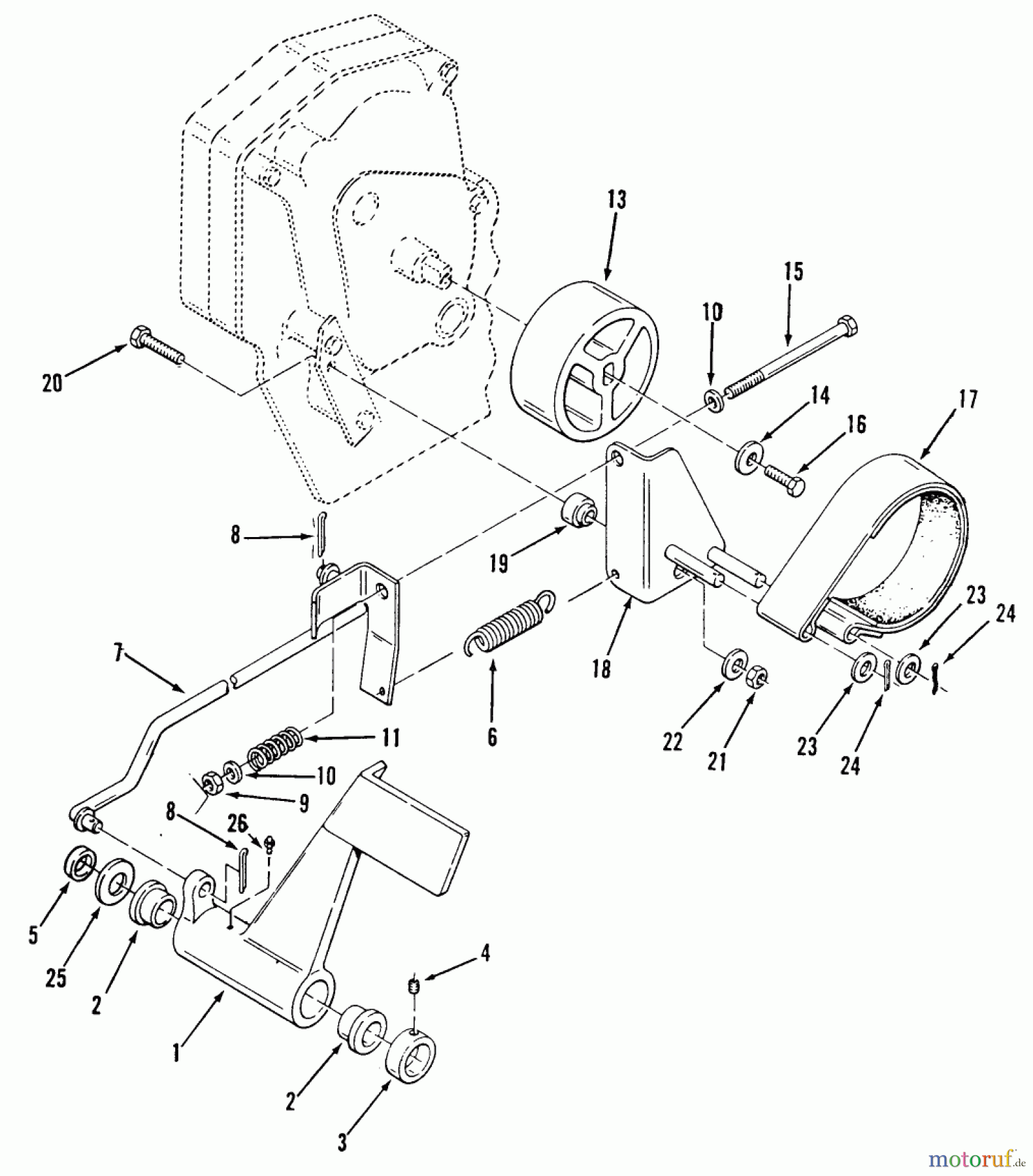 Toro Neu Mowers, Lawn & Garden Tractor Seite 2 R1-18OE01 (518-H) - Toro 518-H Garden Tractor, 1990 CLUTCH, BRAKE & SPEED CONTROL LINKAGE #2