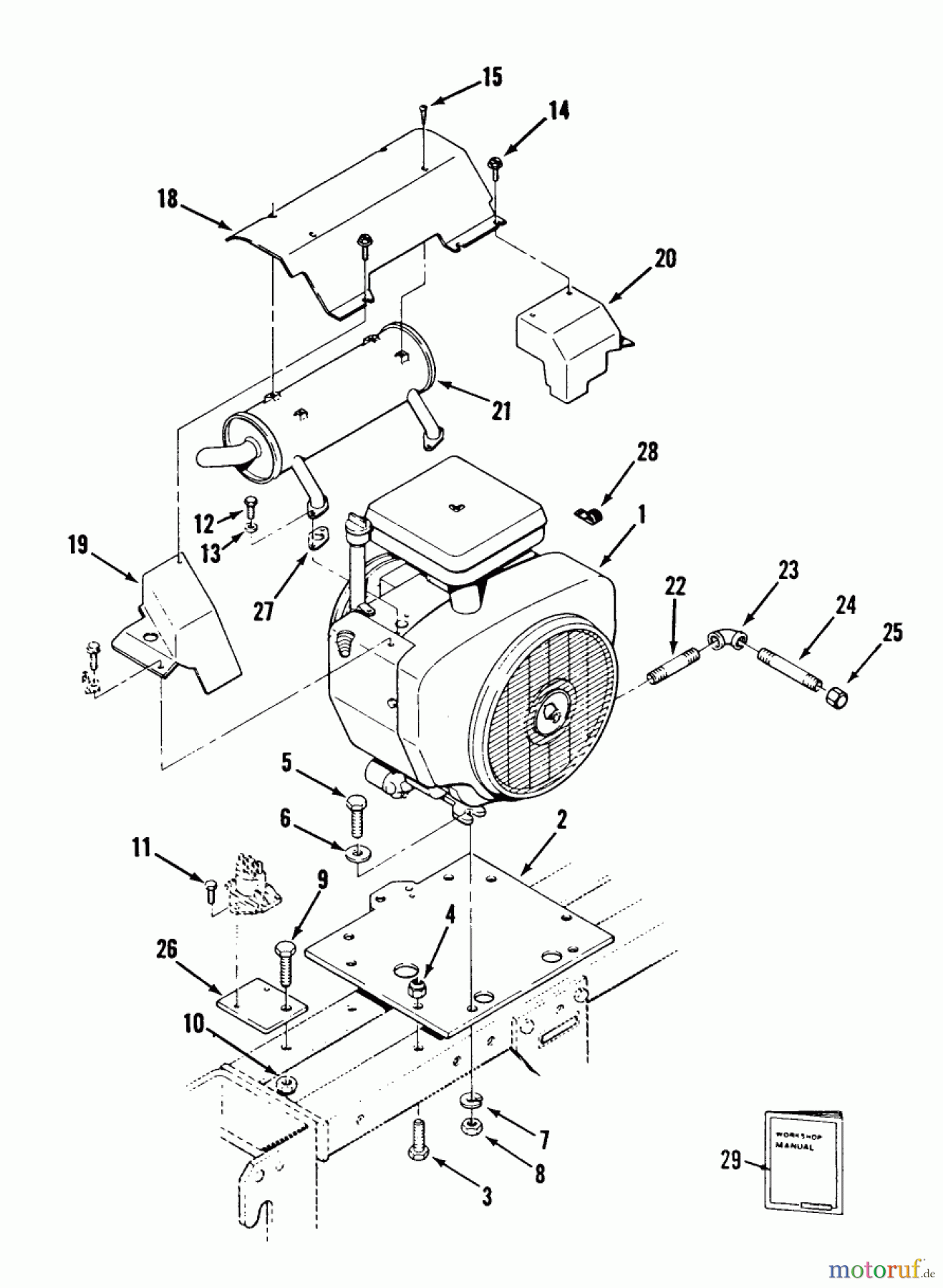 Toro Neu Mowers, Lawn & Garden Tractor Seite 2 R1-18OE01 (518-H) - Toro 518-H Garden Tractor, 1990 ENGINES
