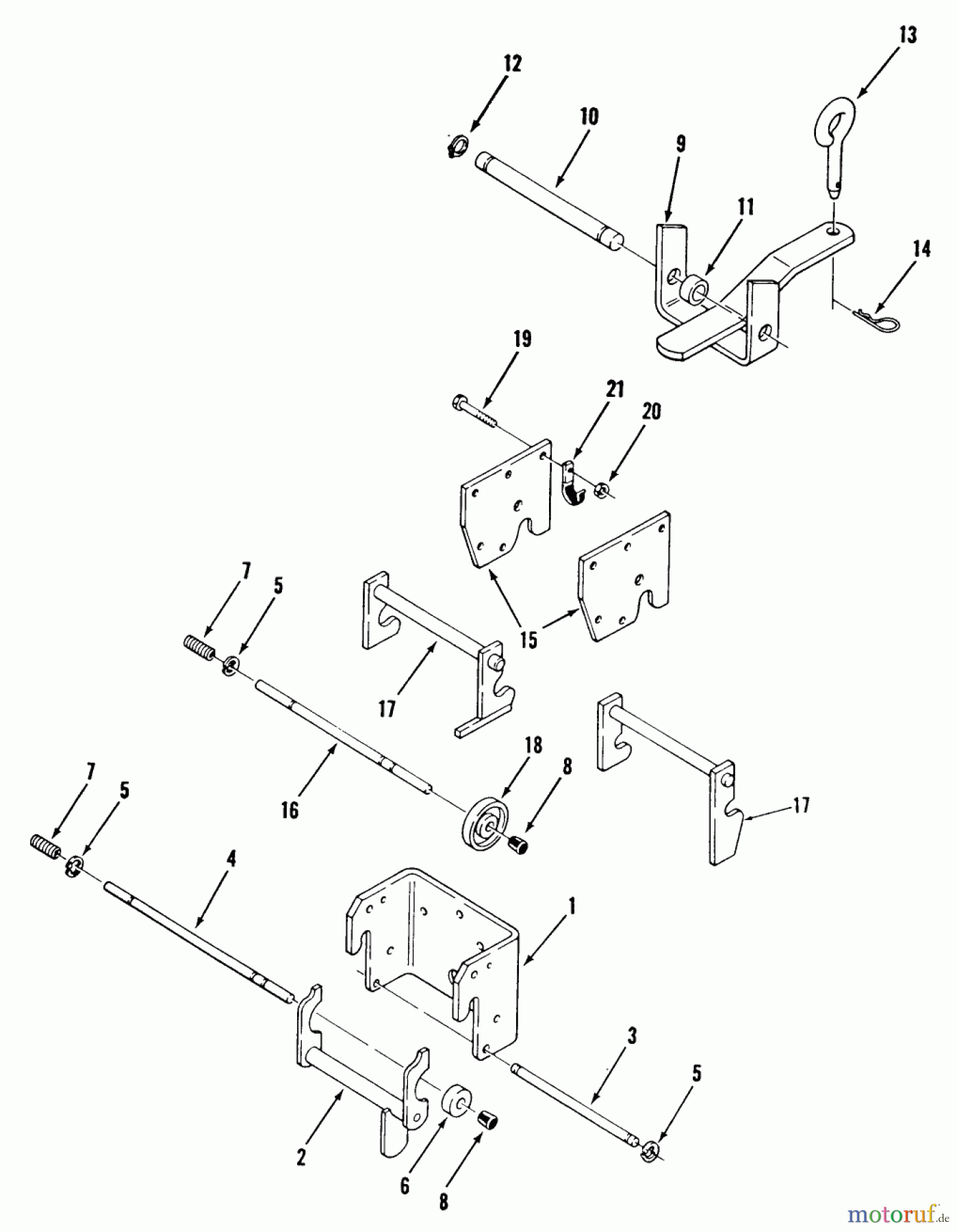  Toro Neu Mowers, Lawn & Garden Tractor Seite 2 R1-18OE01 (518-H) - Toro 518-H Garden Tractor, 1990 HITCHES