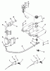 Toro R1-18OE01 (518-H) - 518-H Garden Tractor, 1990 Ersatzteile THROTTLE, CHOKE AND FUEL CONTROLS