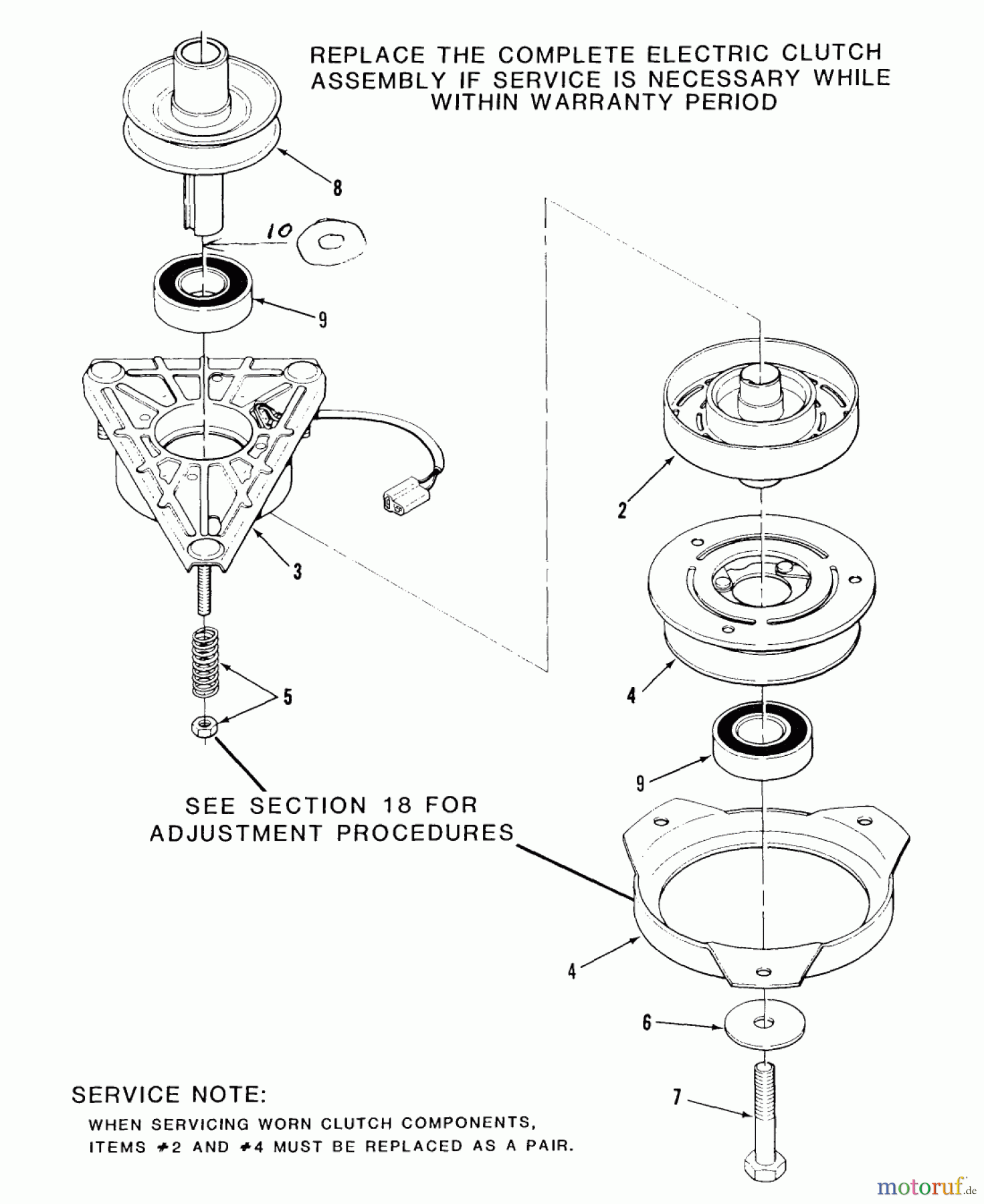 Toro Neu Mowers, Lawn & Garden Tractor Seite 2 E2-09K401 (210-4) - Toro 210-4 Tractor, 1988 ENGINE PULLEY AND PTO CLUTCH