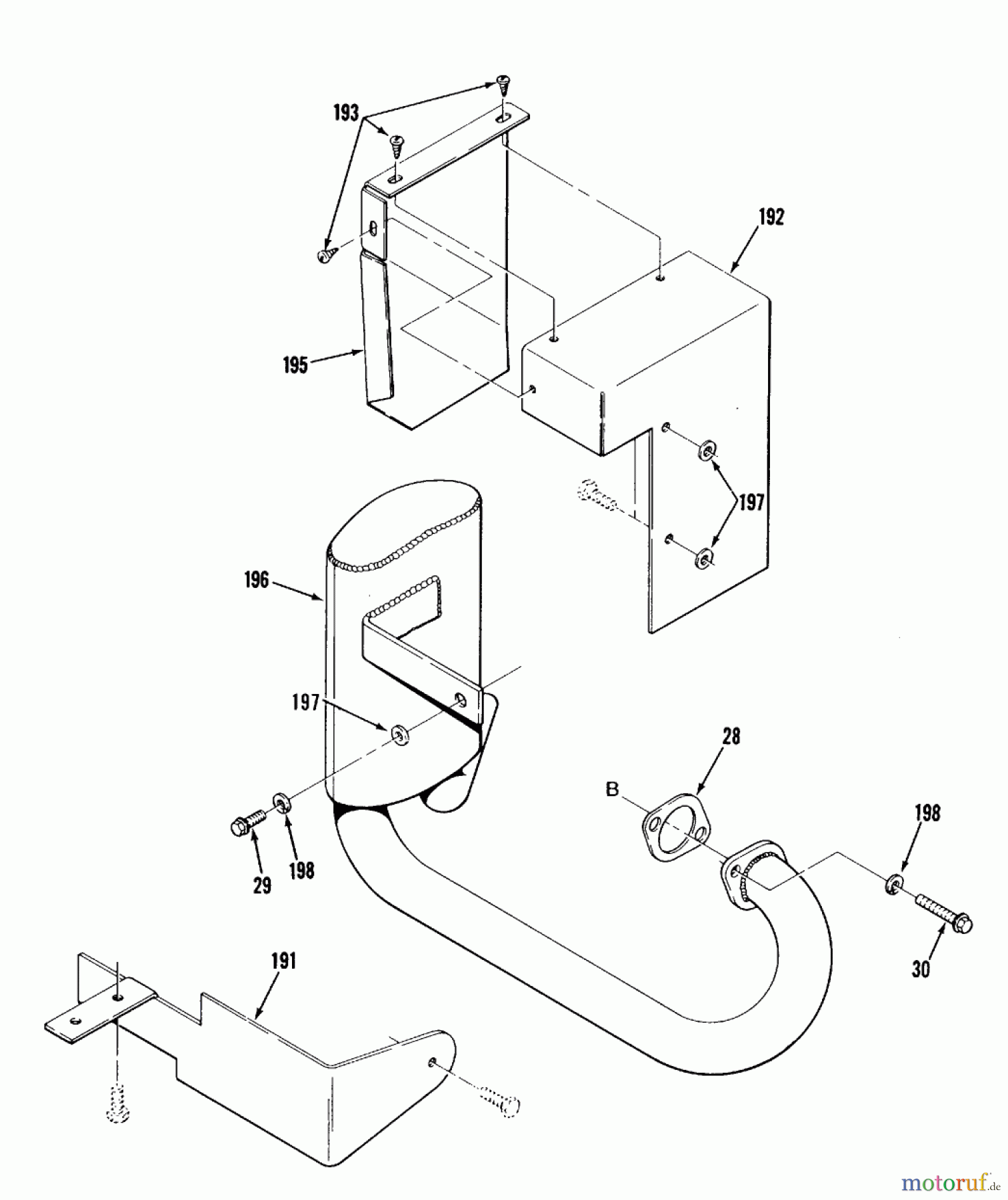 Toro Neu Mowers, Lawn & Garden Tractor Seite 2 E2-09K401 (210-4) - Toro 210-4 Tractor, 1988 MUFFLER AND EXHAUST