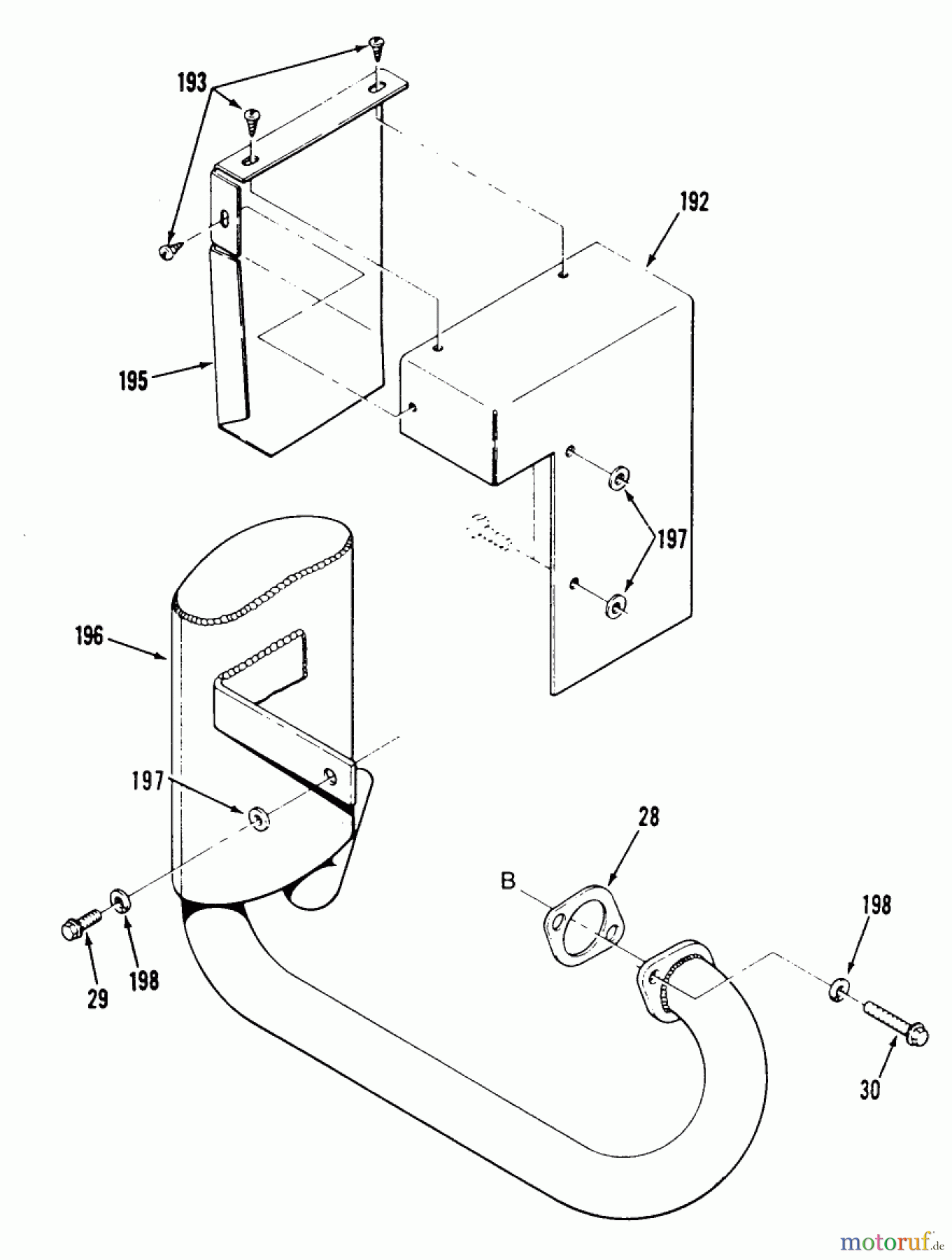 Toro Neu Mowers, Lawn & Garden Tractor Seite 2 R2-12KE01 (212-H) - Toro 212-H Tractor, 1989 MUFFLER AND EXHAUST