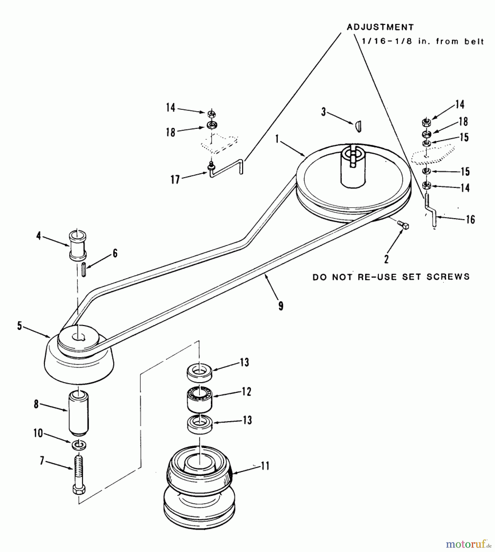 Toro Neu Mowers, Lawn & Garden Tractor Seite 2 R2-17K501 (227-5) - Toro 227-5 Tractor, 1990 DRIVE BELT AND PULLEYS