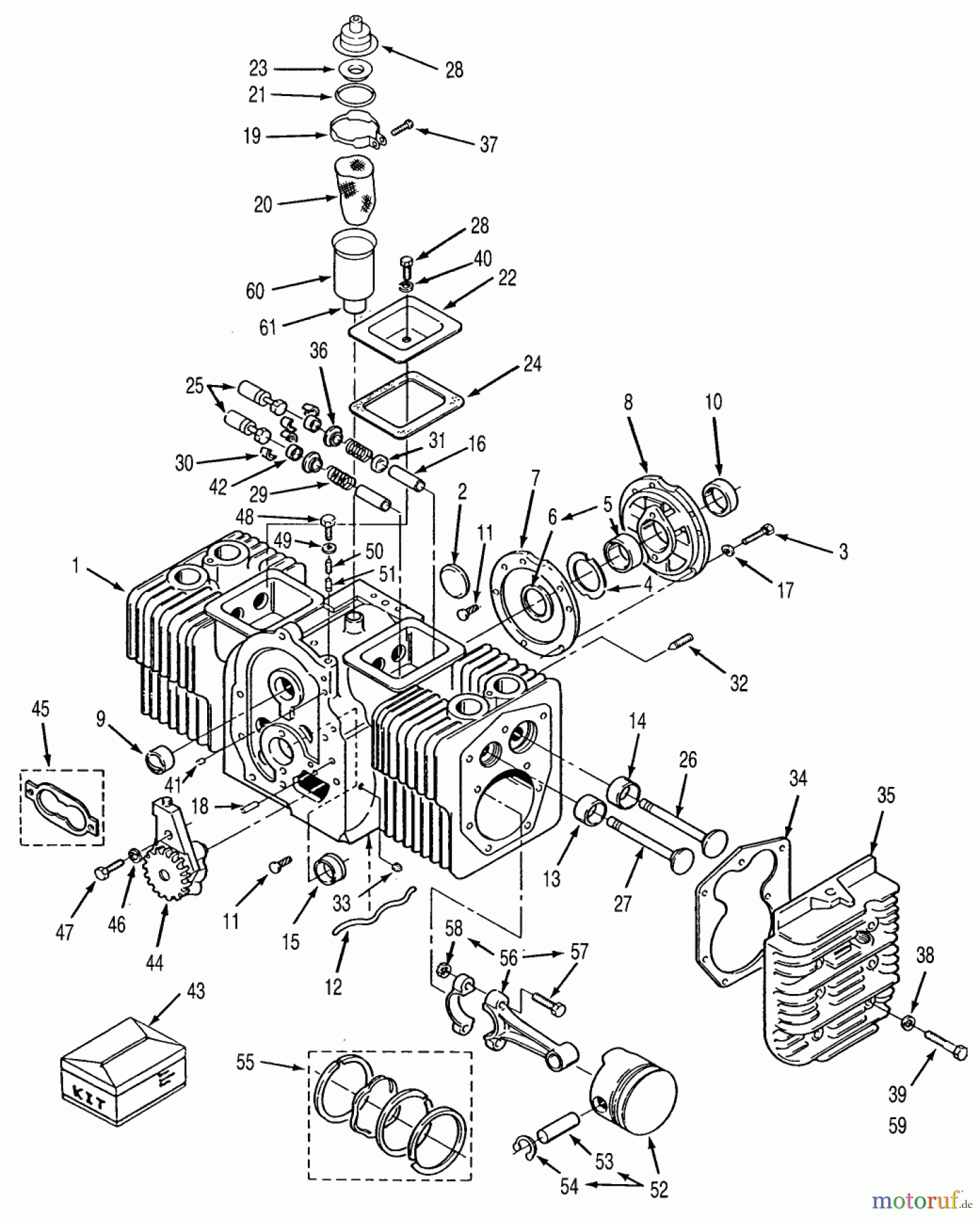 Toro Neu Mowers, Lawn & Garden Tractor Seite 2 R1-12K802 (312-8) - Toro 312-8 Garden Tractor, 1990 ENGINE CYLINDER BLOCK