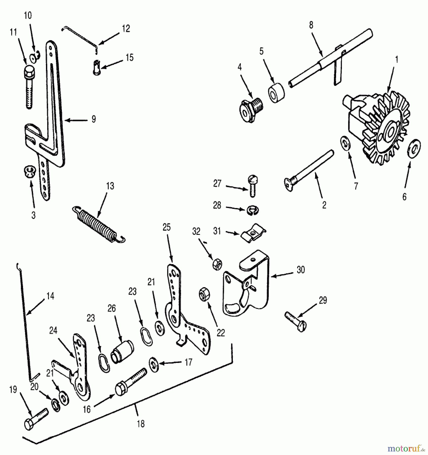 Toro Neu Mowers, Lawn & Garden Tractor Seite 2 R1-12K802 (312-8) - Toro 312-8 Garden Tractor, 1990 KOHLER GOVERNOR LINKAGE