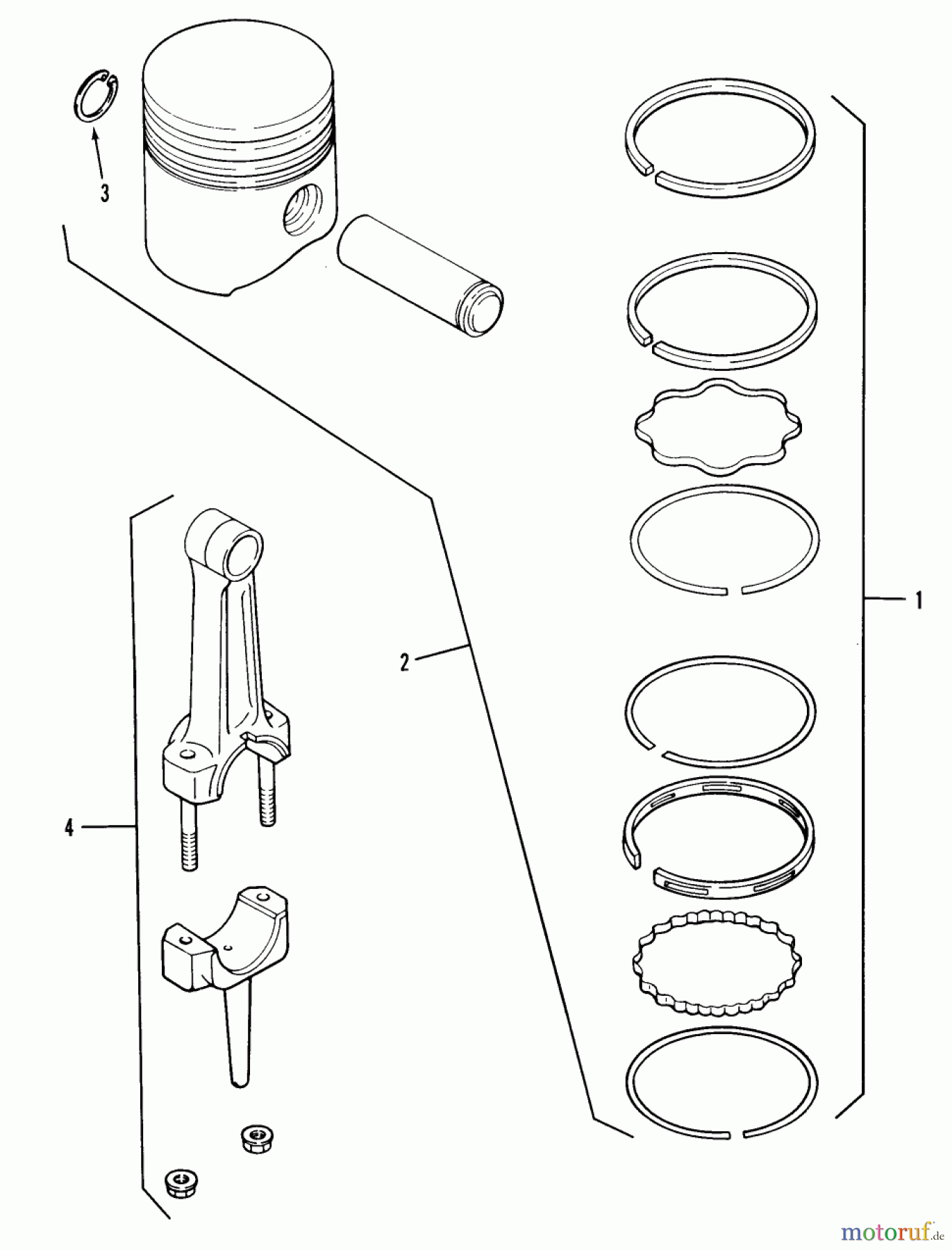 Toro Neu Mowers, Lawn & Garden Tractor Seite 2 R1-12K802 (312-8) - Toro 312-8 Garden Tractor, 1990 KOHLER PISTON & RINGS