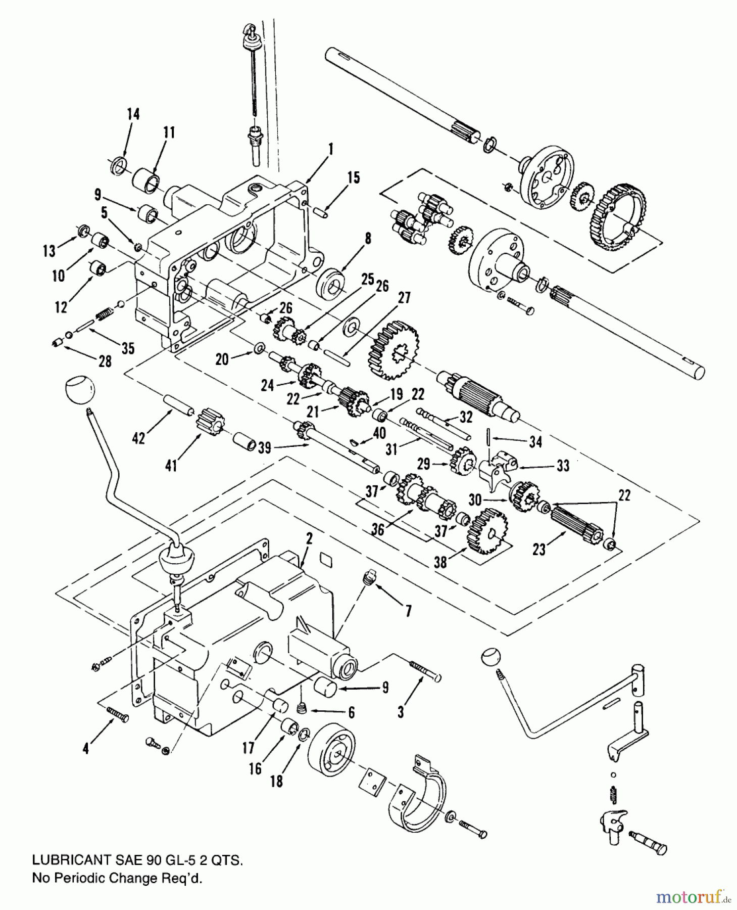  Toro Neu Mowers, Lawn & Garden Tractor Seite 2 R1-12K802 (312-8) - Toro 312-8 Garden Tractor, 1990 MECHANICAL TRANSMISSION-8-SPEED #1