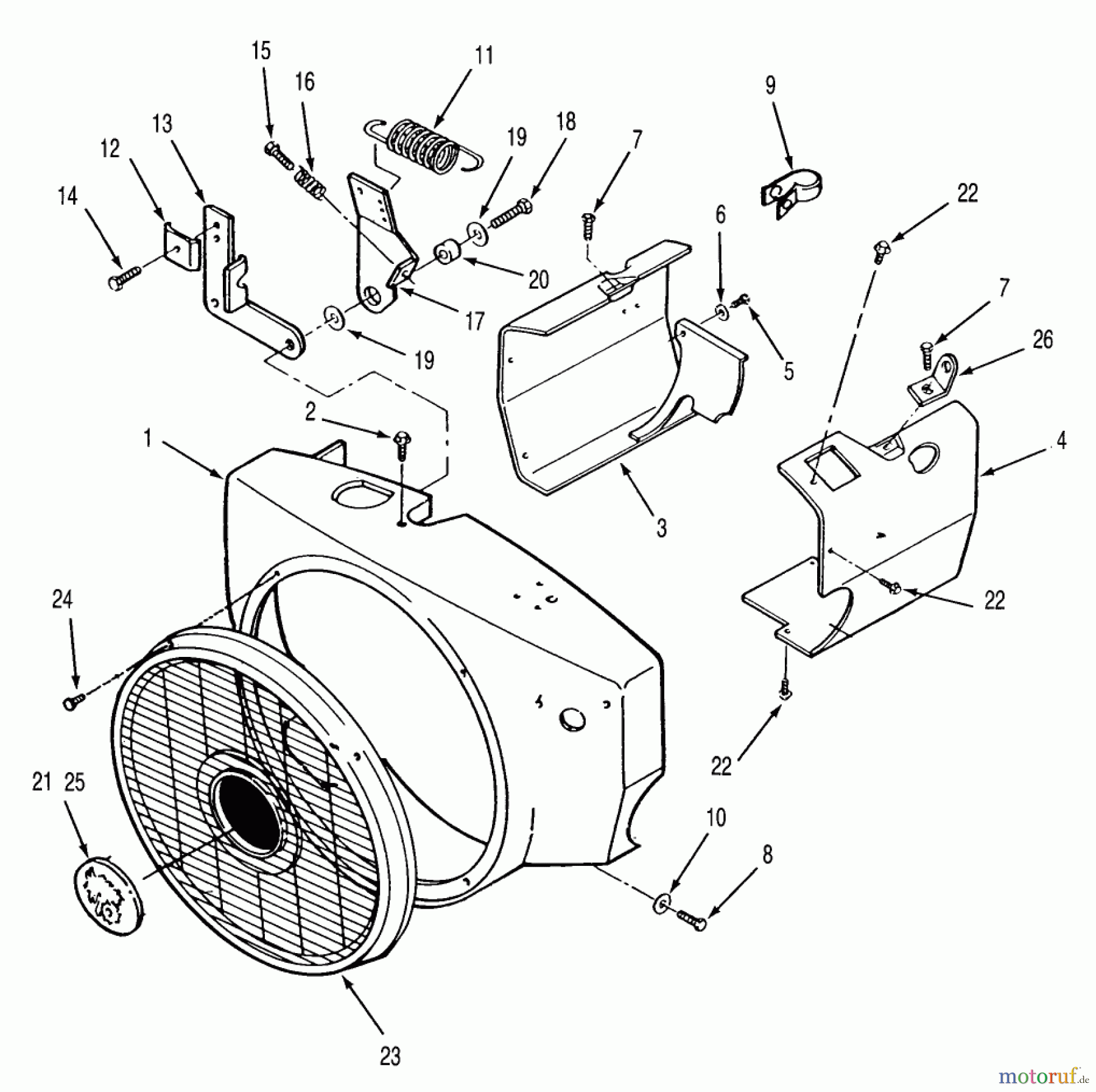 Toro Neu Mowers, Lawn & Garden Tractor Seite 2 R1-12K802 (312-8) - Toro 312-8 Garden Tractor, 1990 TORO POWER PLUS BLOWER HOUSING AND GOVERNOR