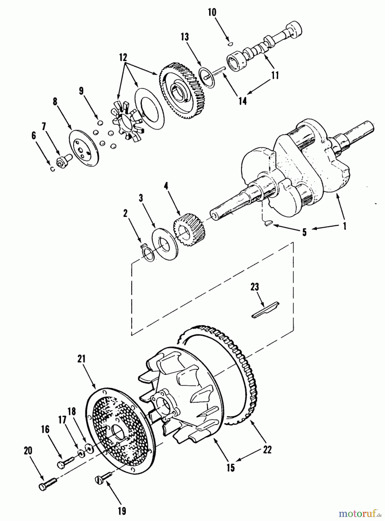  Toro Neu Mowers, Lawn & Garden Tractor Seite 2 R1-12K802 (312-8) - Toro 312-8 Garden Tractor, 1990 TORO POWER PLUS CRANKSHAFT, CAMSHAFT, FLYWHEEL
