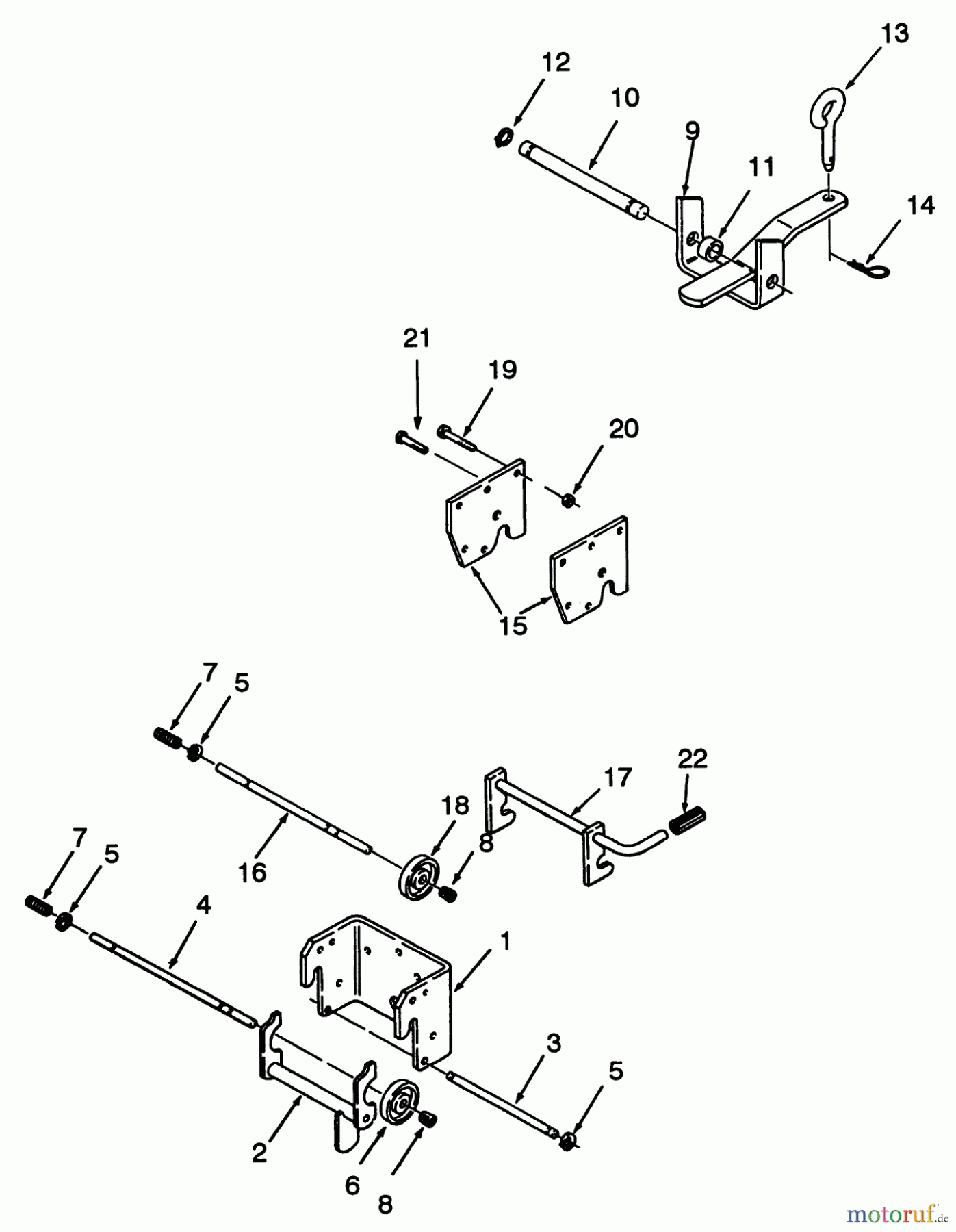 Toro Neu Mowers, Lawn & Garden Tractor Seite 2 R1-12K804 (312-8) - Toro 312-8 Garden Tractor, 1992 (2000001-2999999) HITCHES