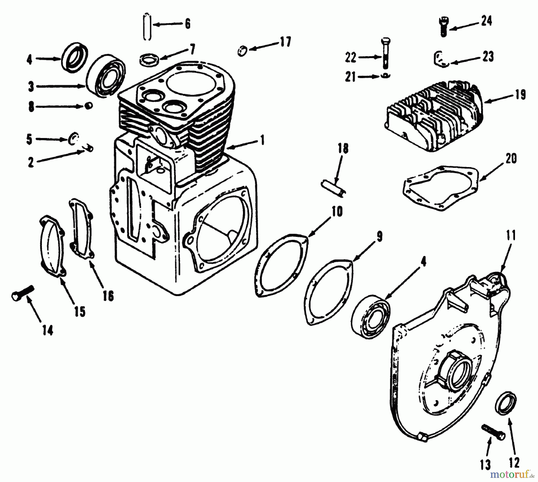 Toro Neu Mowers, Lawn & Garden Tractor Seite 2 R1-12K804 (312-8) - Toro 312-8 Garden Tractor, 1992 (2000001-2999999) KOHLER CRANKCASE AND CYLINDER HEAD
