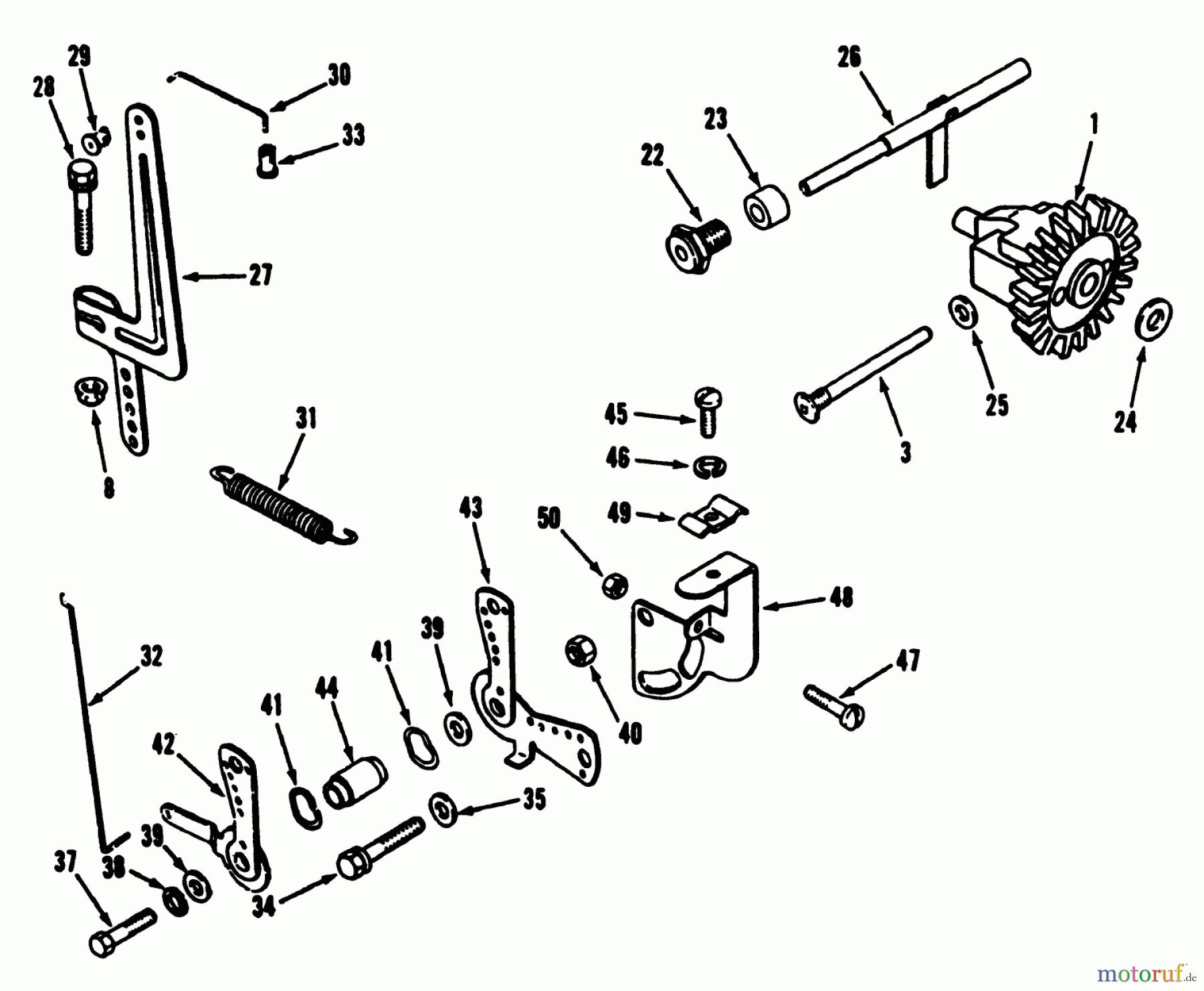  Toro Neu Mowers, Lawn & Garden Tractor Seite 2 R1-12K804 (312-8) - Toro 312-8 Garden Tractor, 1992 (2000001-2999999) KOHLER GOVERNOR LINKAGE