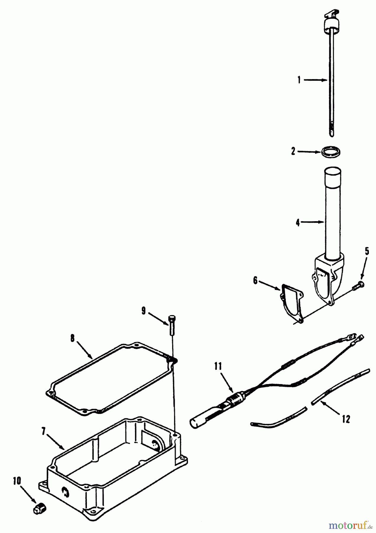  Toro Neu Mowers, Lawn & Garden Tractor Seite 2 R1-12K804 (312-8) - Toro 312-8 Garden Tractor, 1992 (2000001-2999999) KOHLER OIL PAN AND DIPSTICK