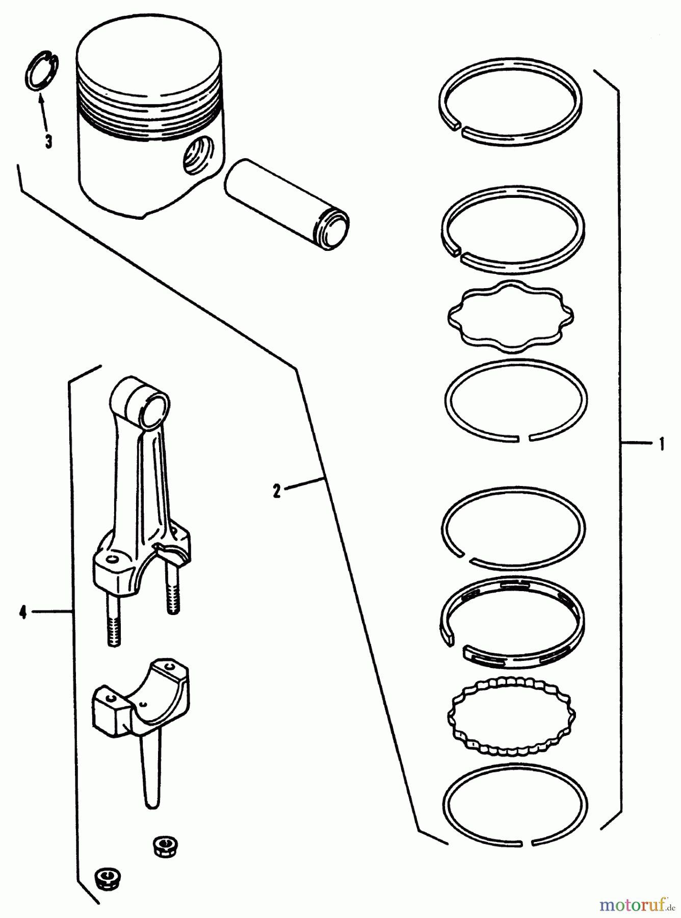Toro Neu Mowers, Lawn & Garden Tractor Seite 2 R1-12K804 (312-8) - Toro 312-8 Garden Tractor, 1992 (2000001-2999999) KOHLER PISTON AND RINGS