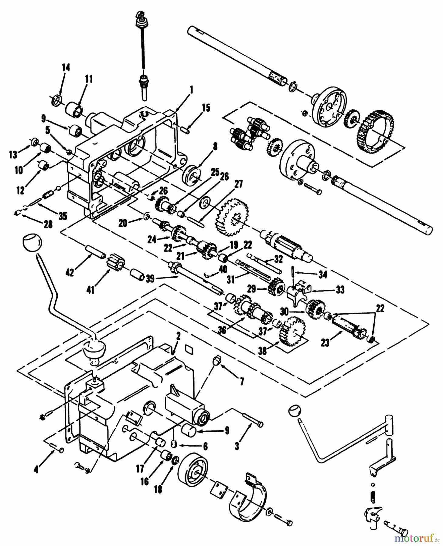 Toro Neu Mowers, Lawn & Garden Tractor Seite 2 R1-12K804 (312-8) - Toro 312-8 Garden Tractor, 1992 (2000001-2999999) MECHANICAL TRANSMISSION 8-SPEED #1