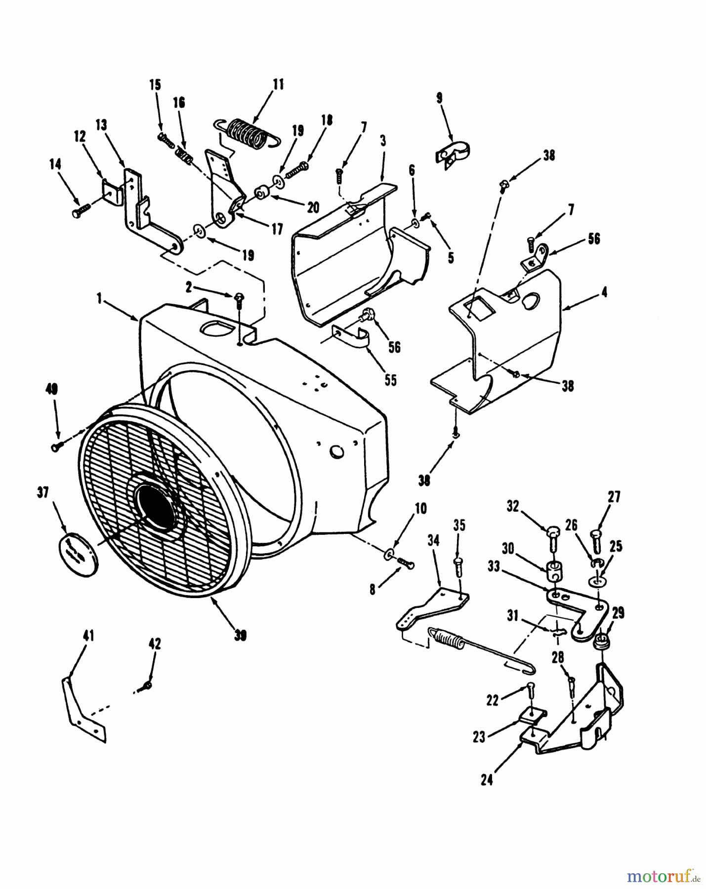  Toro Neu Mowers, Lawn & Garden Tractor Seite 2 R1-16O804 (316-8) - Toro 316-8 Garden Tractor, 1992 (2000001-2999999) BLOWER HOUSING AND GOVERNOR POWER PLUS
