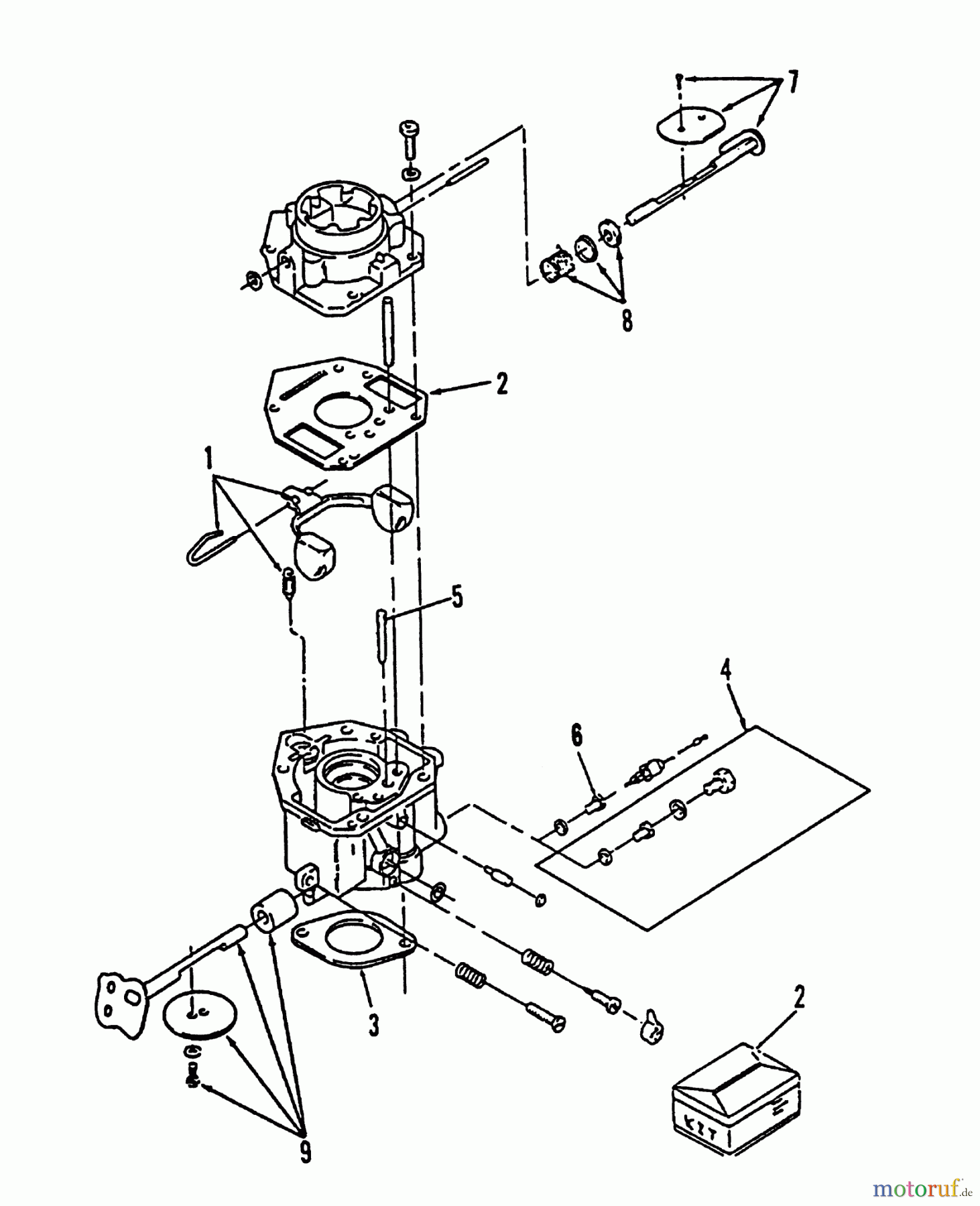  Toro Neu Mowers, Lawn & Garden Tractor Seite 2 R1-16O804 (316-8) - Toro 316-8 Garden Tractor, 1992 (2000001-2999999) CARBURETOR COMPONENTS POWER PLUS