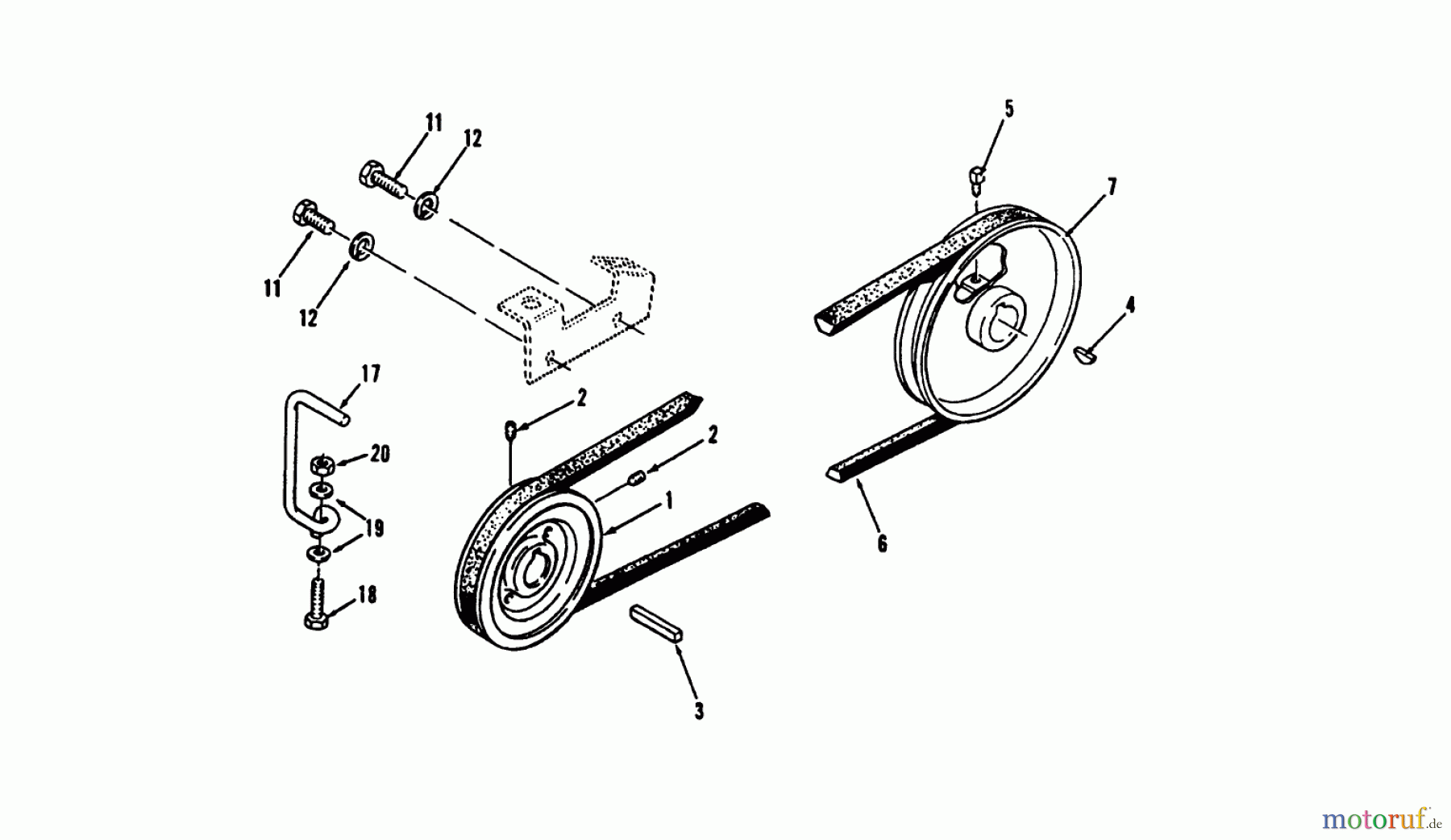  Toro Neu Mowers, Lawn & Garden Tractor Seite 2 R1-16O804 (316-8) - Toro 316-8 Garden Tractor, 1992 (2000001-2999999) DRIVE BELT AND PULLEYS
