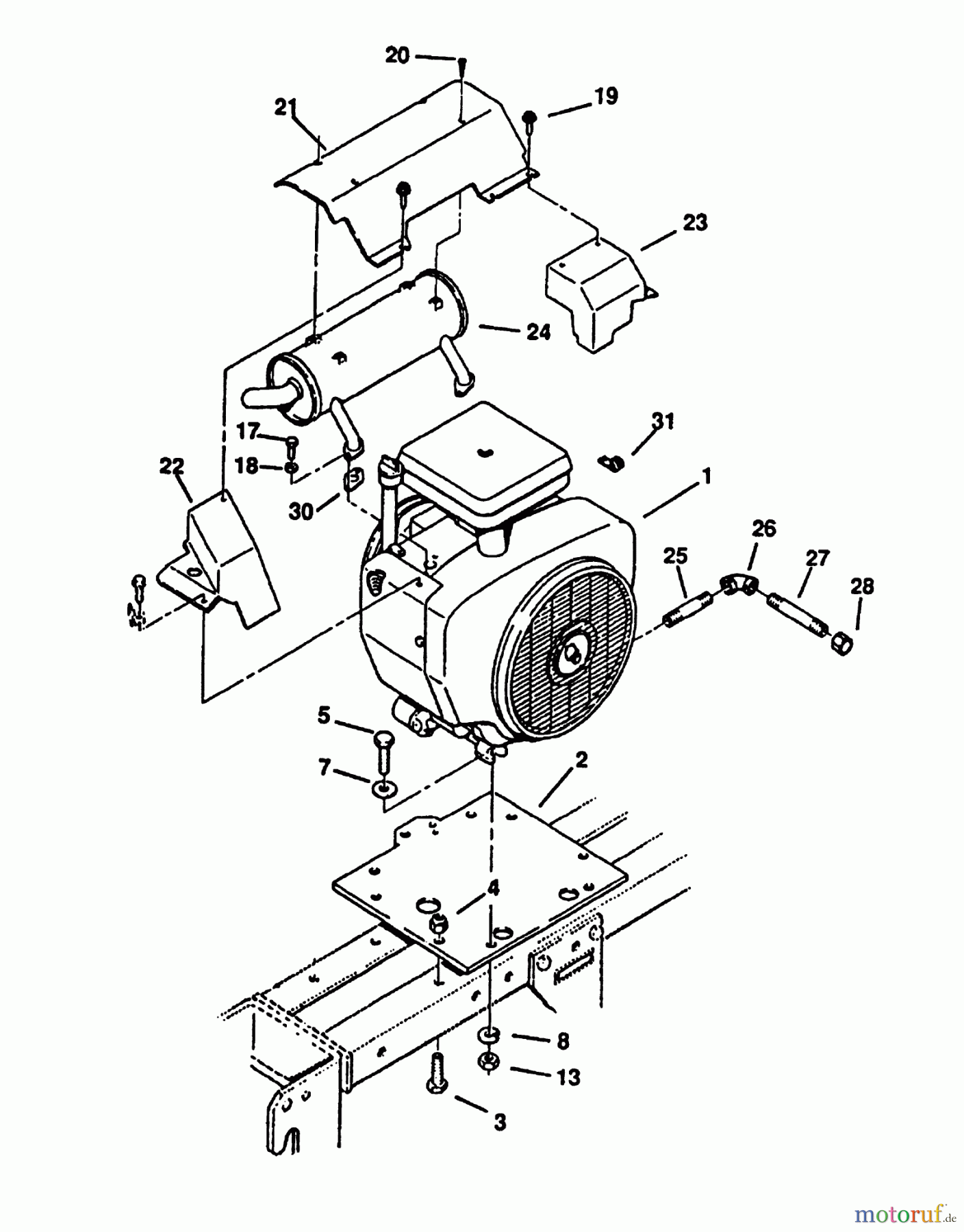  Toro Neu Mowers, Lawn & Garden Tractor Seite 2 R1-16O804 (316-8) - Toro 316-8 Garden Tractor, 1992 (2000001-2999999) ENGINE AND EXAHUST