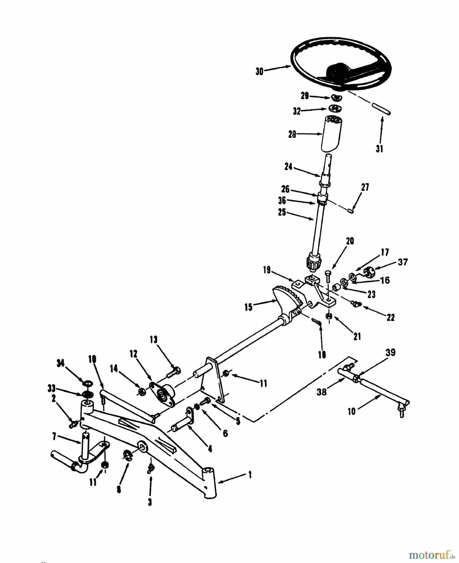 Toro Neu Mowers, Lawn & Garden Tractor Seite 2 R1-16O804 (316-8) - Toro 316-8 Garden Tractor, 1992 (2000001-2999999) FRONT AXLE AND STEERING