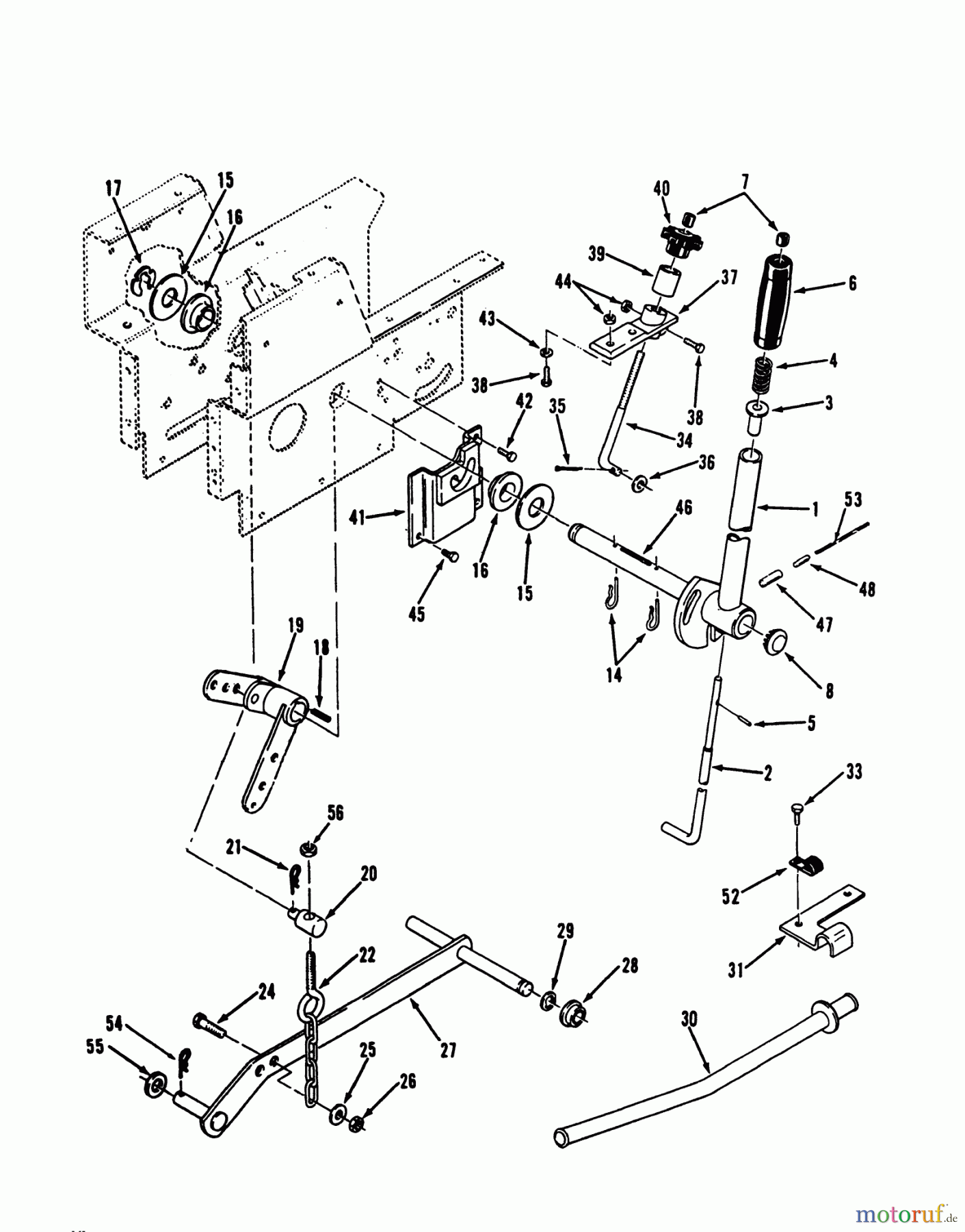  Toro Neu Mowers, Lawn & Garden Tractor Seite 2 R1-16O804 (316-8) - Toro 316-8 Garden Tractor, 1992 (2000001-2999999) MANUAL LIFT LINKAGE