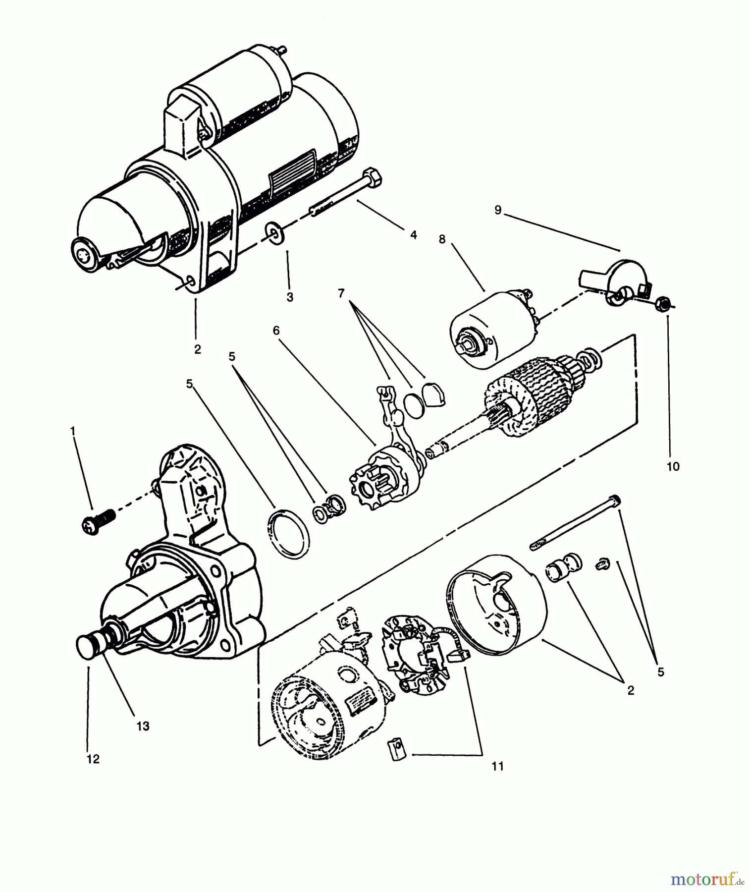 Toro Neu Mowers, Lawn & Garden Tractor Seite 2 R1-16O804 (316-8) - Toro 316-8 Garden Tractor, 1992 (2000001-2999999) STARTER POWER PLUS