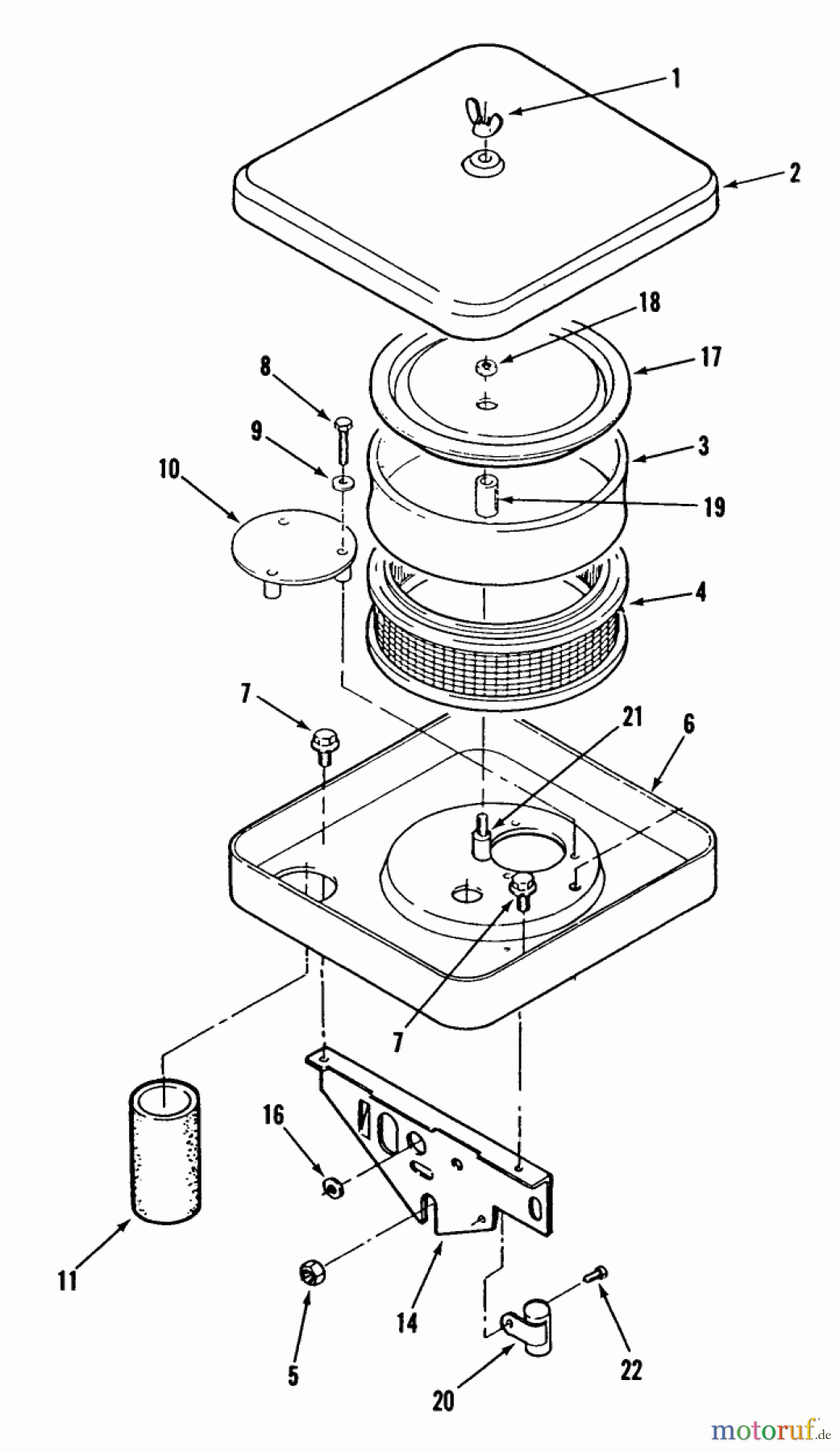 Toro Neu Mowers, Lawn & Garden Tractor Seite 2 R1-18OE02 (518-H) - Toro 518-H Garden Tractor, 1990 AIR CLEANER
