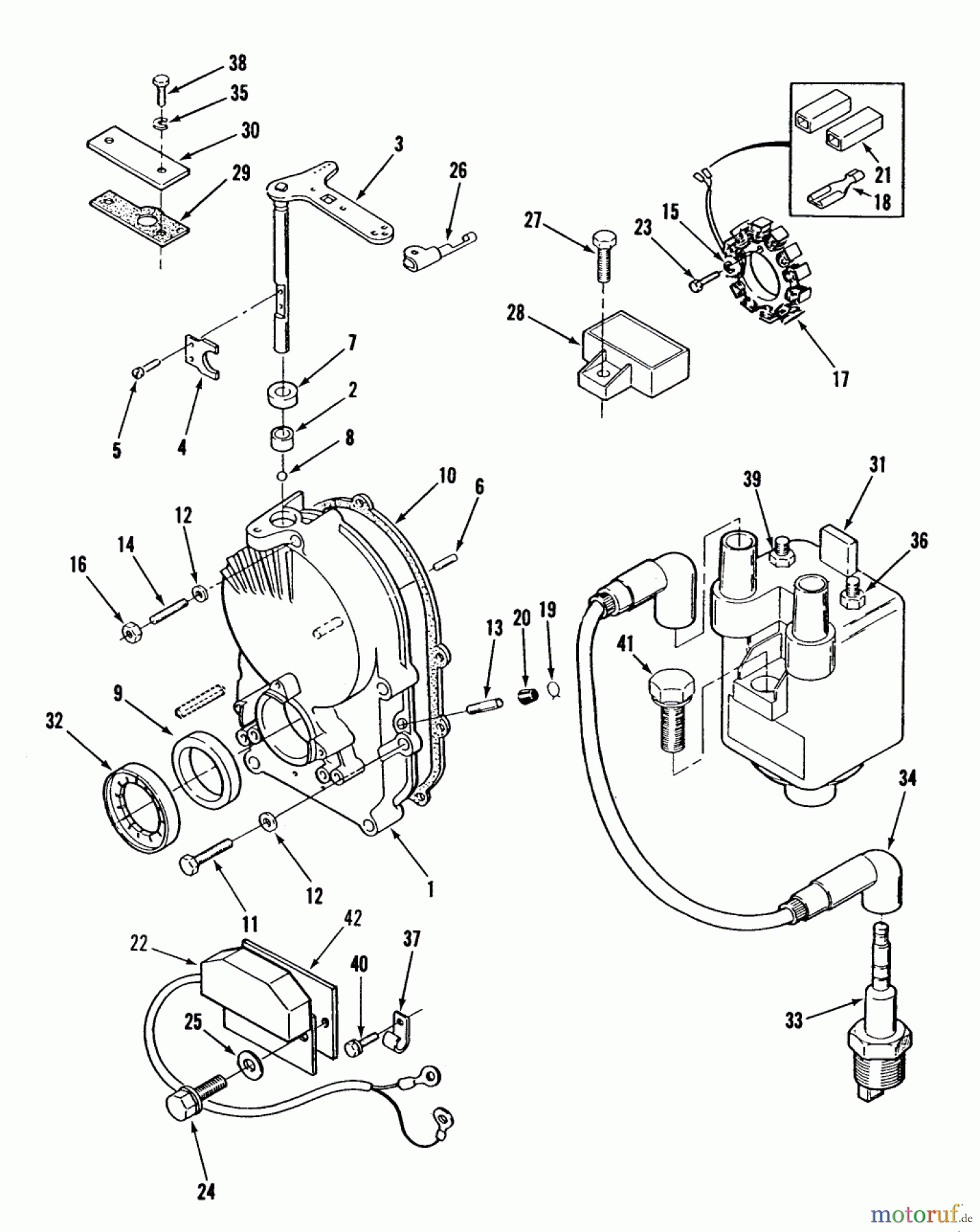Toro Neu Mowers, Lawn & Garden Tractor Seite 2 R1-18OE02 (518-H) - Toro 518-H Garden Tractor, 1990 GEARCASE AND IGNITION CONTROLS