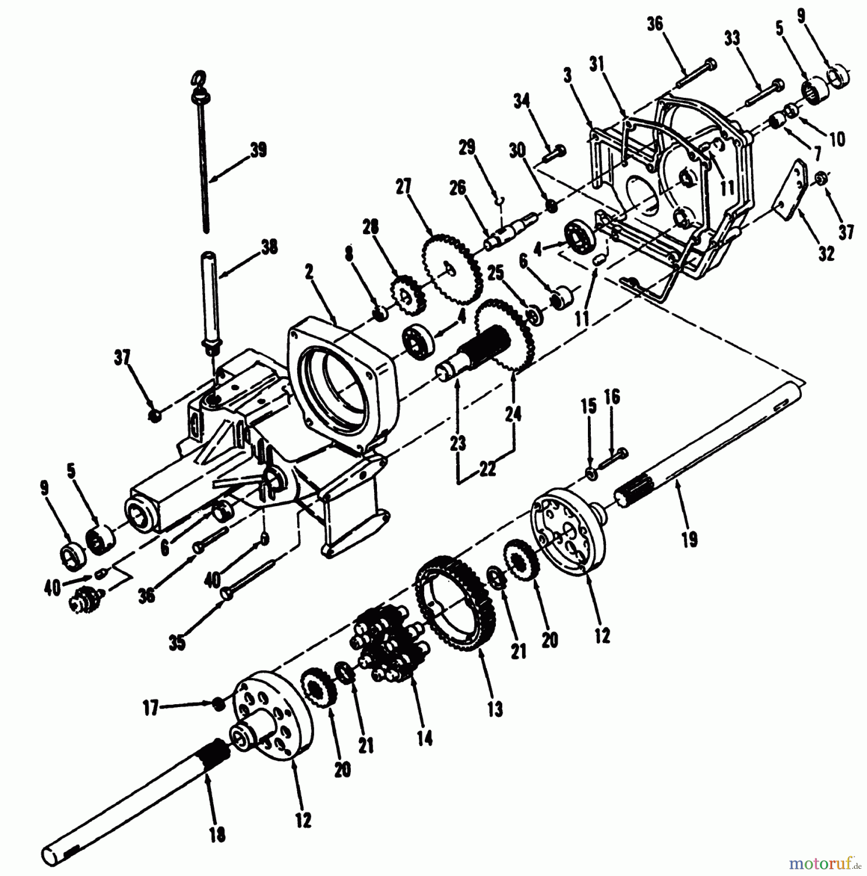 Toro Neu Mowers, Lawn & Garden Tractor Seite 2 R1-20OE02 (520-H) - Toro 520-H Garden Tractor, 1992 (2000001-2999999) TRANSAXLE