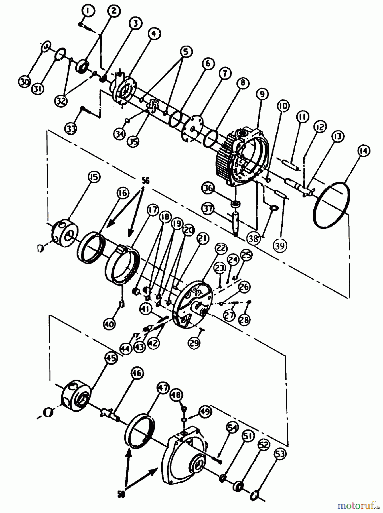 Toro Neu Mowers, Lawn & Garden Tractor Seite 2 R1-20OE02 (520-H) - Toro 520-H Garden Tractor, 1992 (2000001-2999999) TRANSMISSION EATON 1100-032