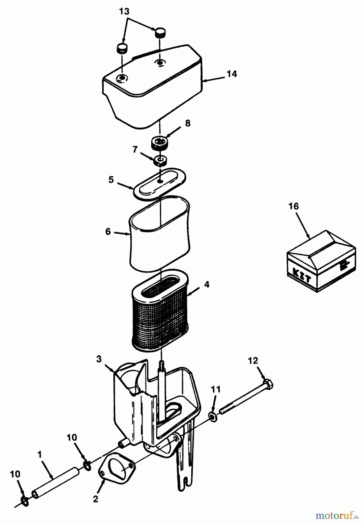 Toro Neu Mowers, Lawn & Garden Tractor Seite 2 R2-12O501 (212-5) - Toro 212-5 Tractor, 1991 (1000001-1999999) 12HP ENGINE AIR CLEANER ASSEMBLY