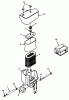 Toro R2-12OE01 (212-H) - 212-H Tractor, 1991 (1000001-1999999) Ersatzteile 12HP ENGINE AIR CLEANER ASSEMBLY