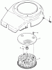Toro R2-12OE01 (212-H) - 212-H Tractor, 1991 (1000001-1999999) Ersatzteile 12HP ENGINE FLYWHEEL & COVER ASSEMBLY