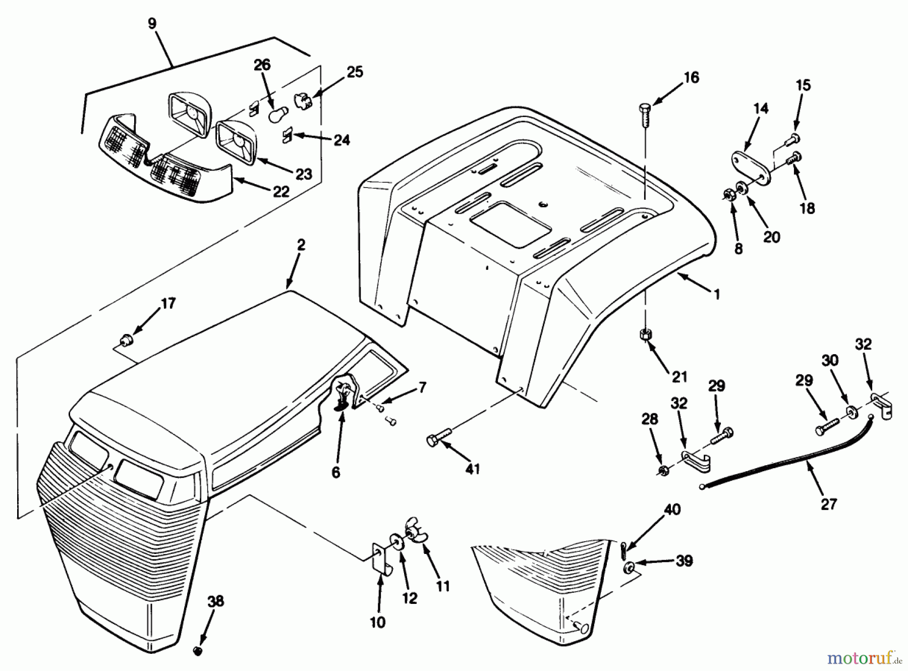 Toro Neu Mowers, Lawn & Garden Tractor Seite 2 R2-12O501 (212-5) - Toro 212-5 Tractor, 1991 (1000001-1999999) BODY ASSEMBLY