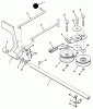 Toro R2-12OE01 (212-H) - 212-H Tractor, 1991 (1000001-1999999) Ersatzteile BRAKE & IDLER ASSEMBLY (212-H)