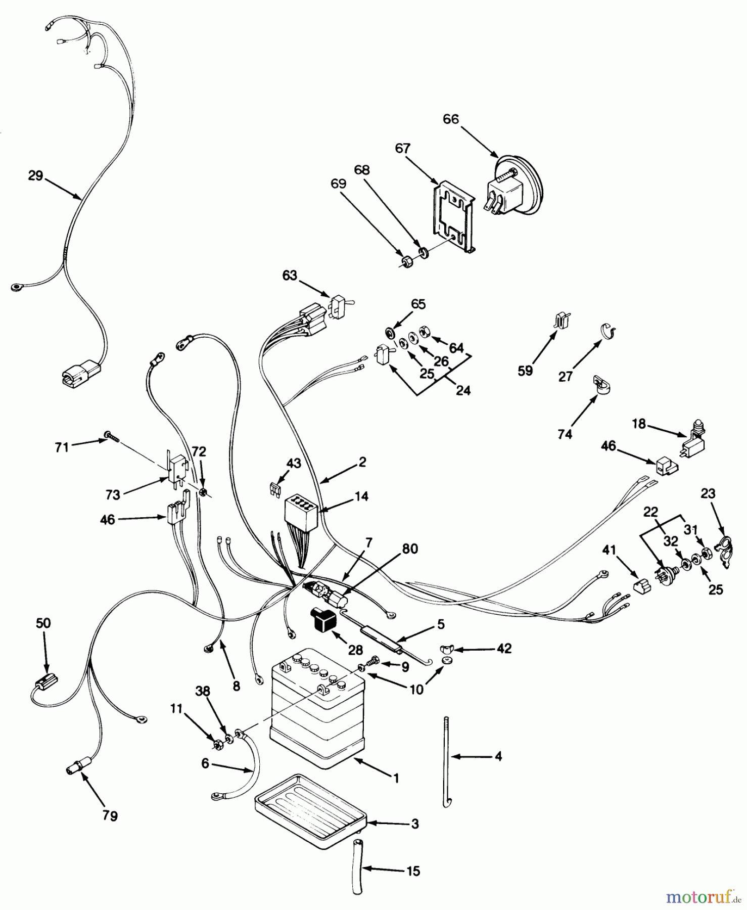 Toro Neu Mowers, Lawn & Garden Tractor Seite 2 R2-12OE01 (212-H) - Toro 212-H Tractor, 1991 (1000001-1999999) ELECTRICAL SYSTEM ASSEMBLY