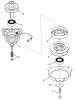 Toro R2-12OE01 (212-H) - 212-H Tractor, 1991 (1000001-1999999) Ersatzteile ENGINE PULLEY & PTO CLUTCH ASSEMBLY