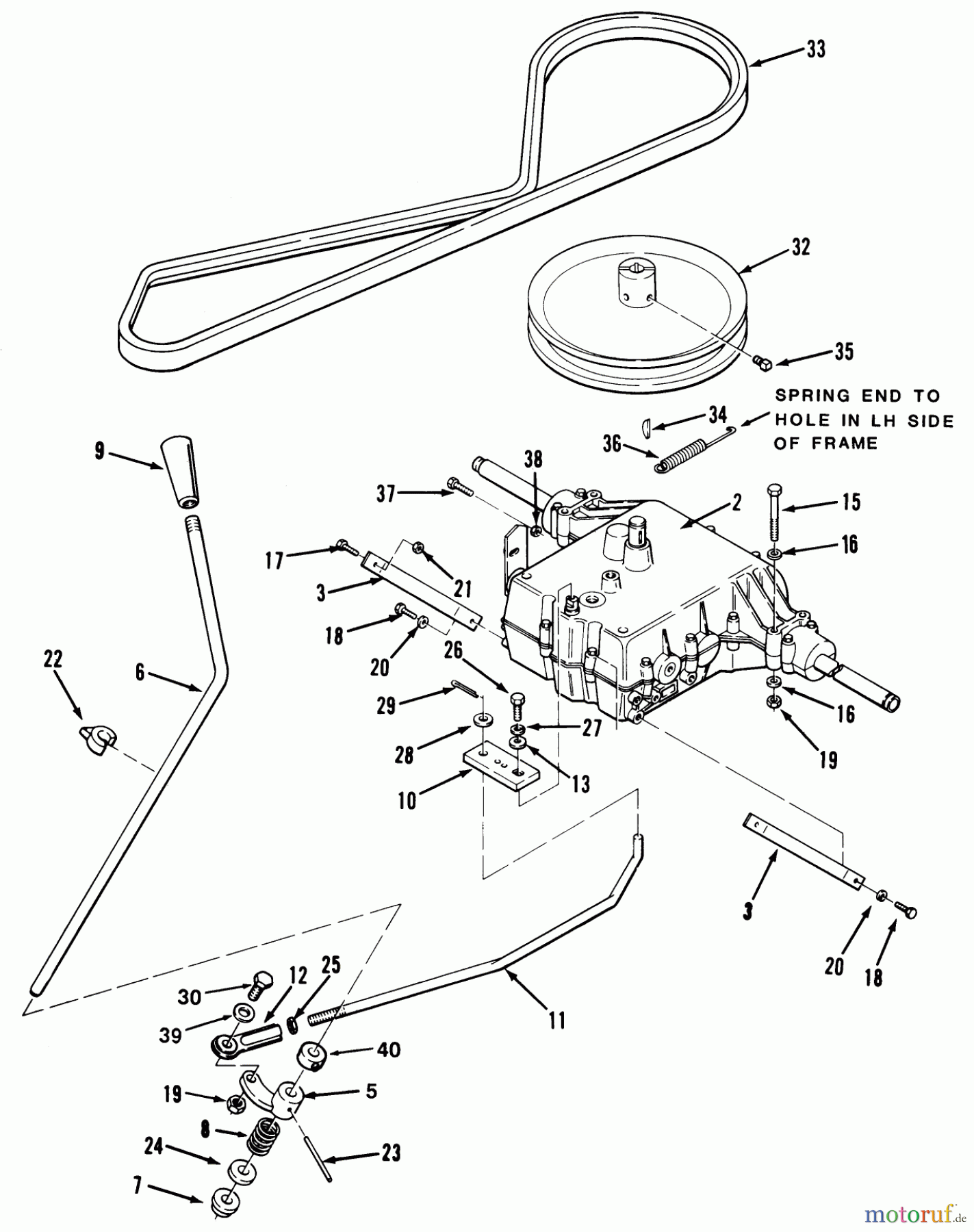 Toro Neu Mowers, Lawn & Garden Tractor Seite 2 R2-12OE01 (212-H) - Toro 212-H Tractor, 1991 (1000001-1999999) TRANSMISSION ASSEMBLY (212-5)