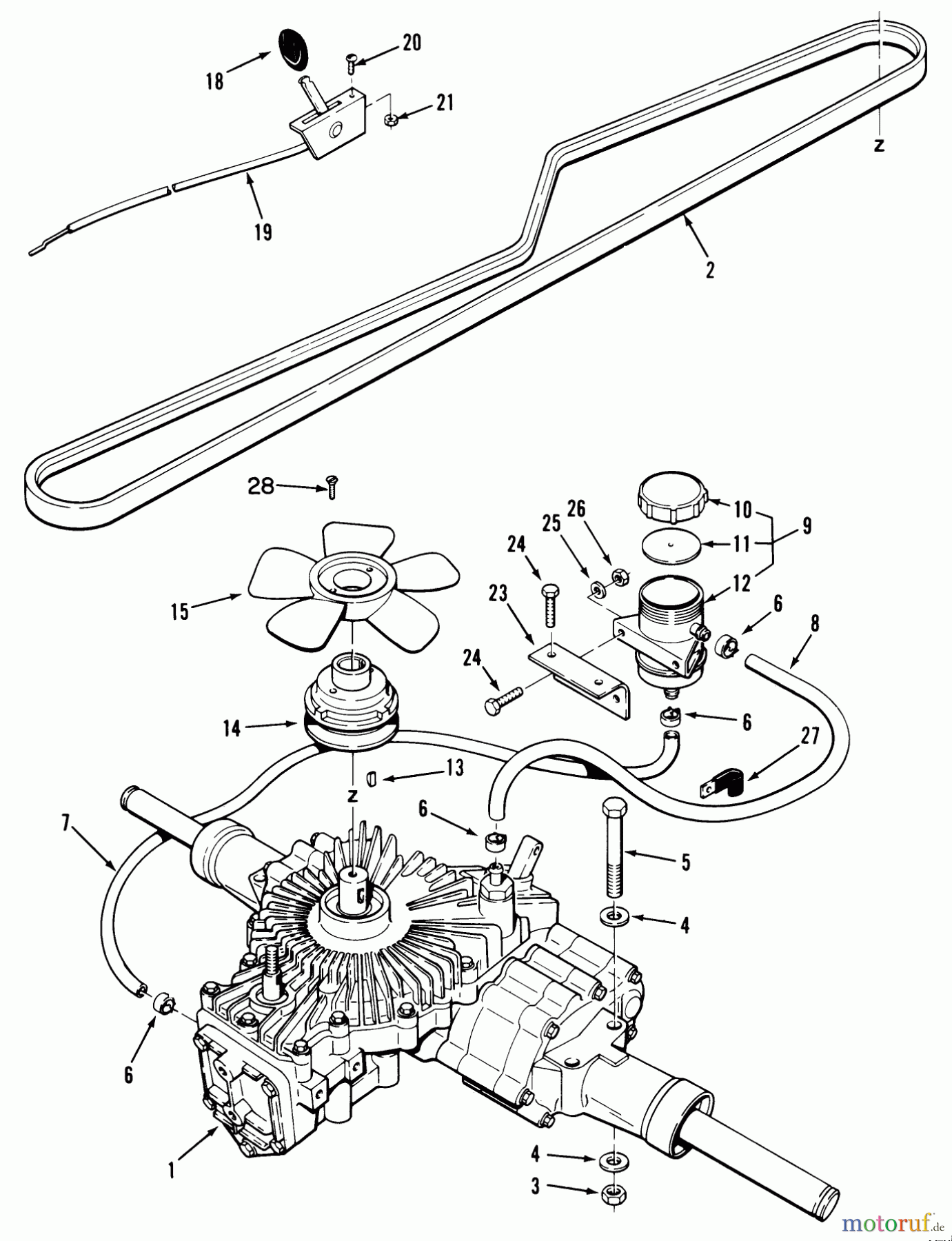 Toro Neu Mowers, Lawn & Garden Tractor Seite 2 R2-12O501 (212-5) - Toro 212-5 Tractor, 1991 (1000001-1999999) TRANSMISSION ASSEMBLY (212-H)