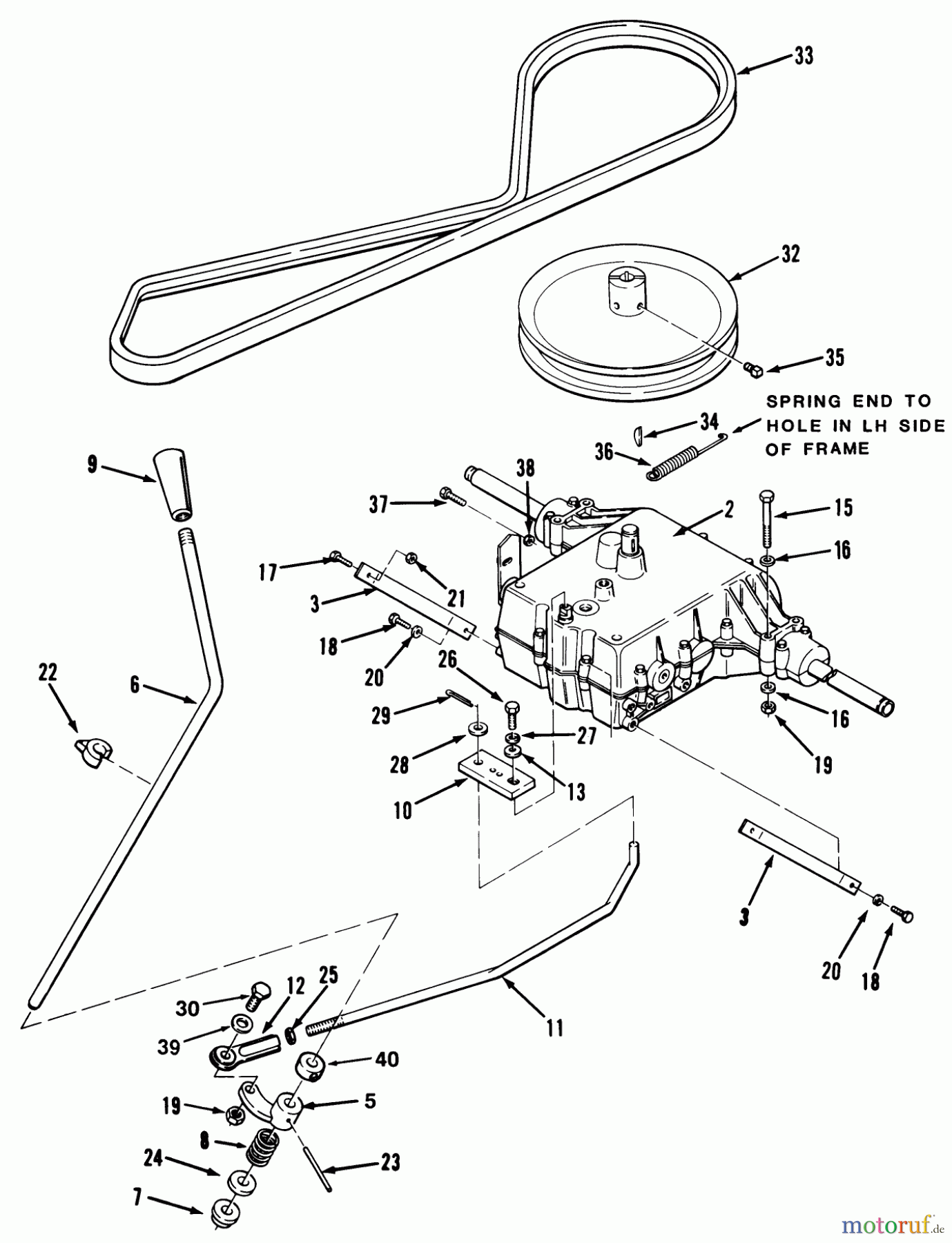 Toro Neu Mowers, Lawn & Garden Tractor Seite 2 R2-12OE02 (212-H) - Toro 212-H Tractor, 1992 (2000001-2999999) TRANSMISSION ASSEMBLY (212-5)