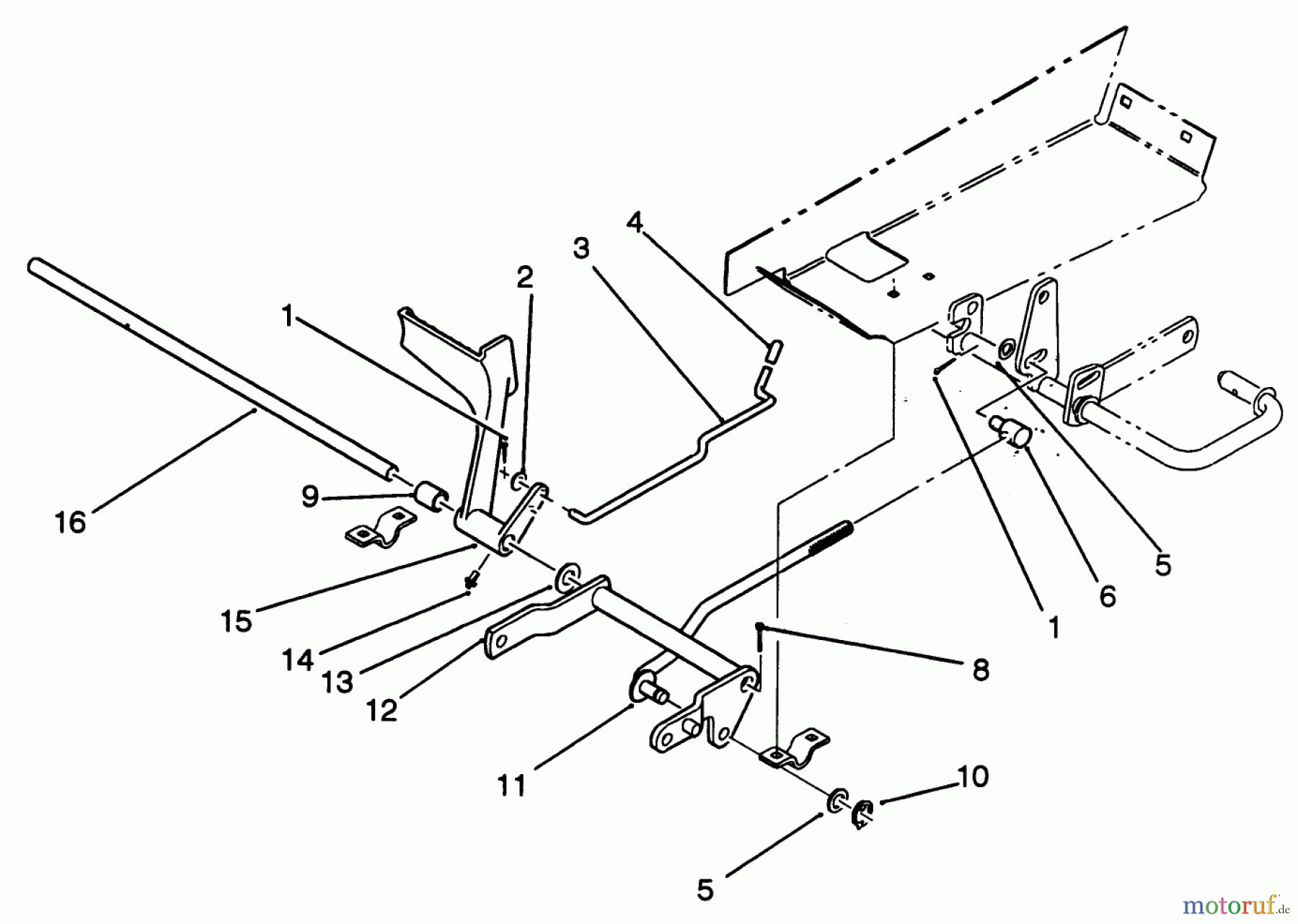 Toro Neu Mowers, Lawn & Garden Tractor Seite 2 R2-16BE01 (246-H) - Toro 246-H Yard Tractor, 1992 (2000001-2999999) BRAKE PEDAL ASSEMBLY