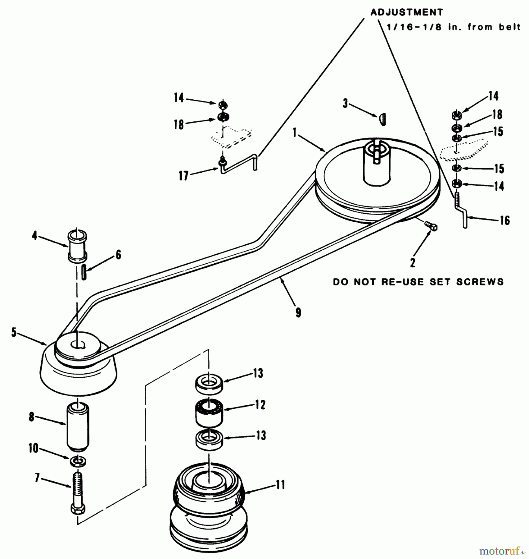 Toro Neu Mowers, Lawn & Garden Tractor Seite 2 R2-17K502 (227-5) - Toro 227-5 Tractor, 1990 DRIVE BELT AND PULLEYS