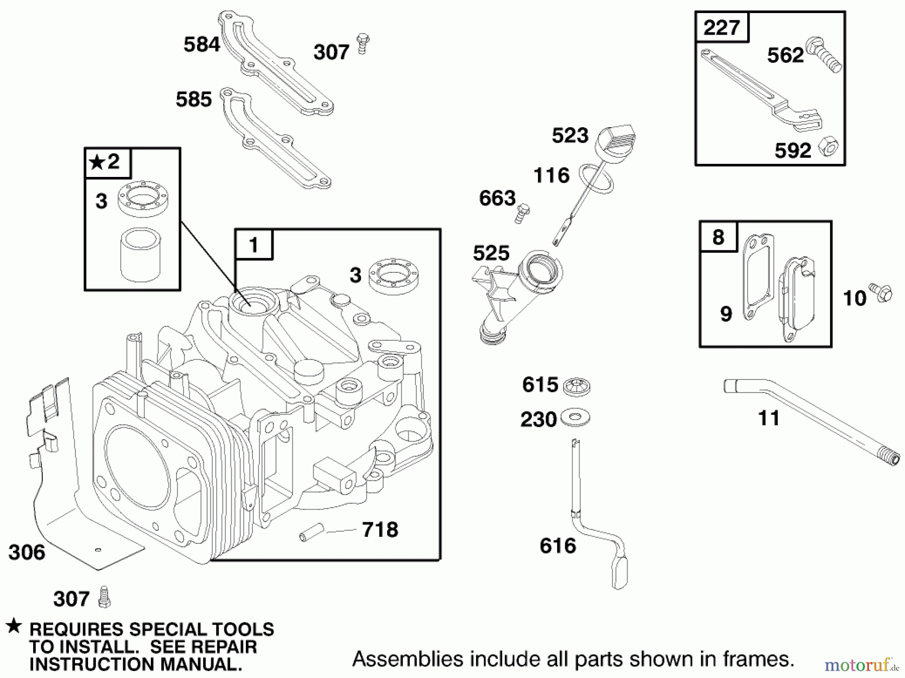 Toro Neu Accessories, Mower 98-9230 - Toro Proline Conversion Kit, GTS 200 ZS Engine ENGINE GTS-200 #1