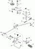 Toro 03-05BP02 (A-51) - A-51 5-Speed Rear Engine Rider, 1981 Ersatzteile BRAKE AND CLUTCH LINKAGE