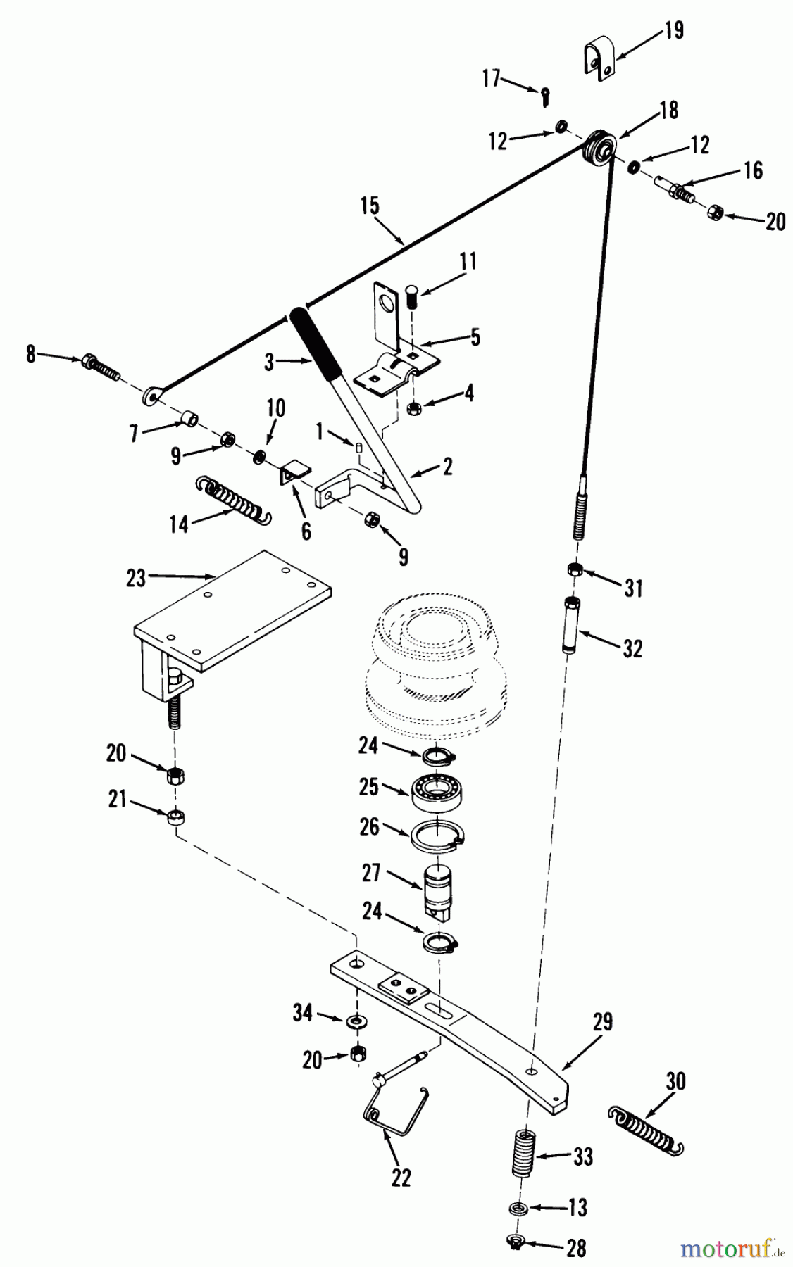  Toro Neu Mowers, Rear-Engine Rider 03-05BP02 (A-51) - Toro A-51 5-Speed Rear Engine Rider, 1981 PTO CLUTCH